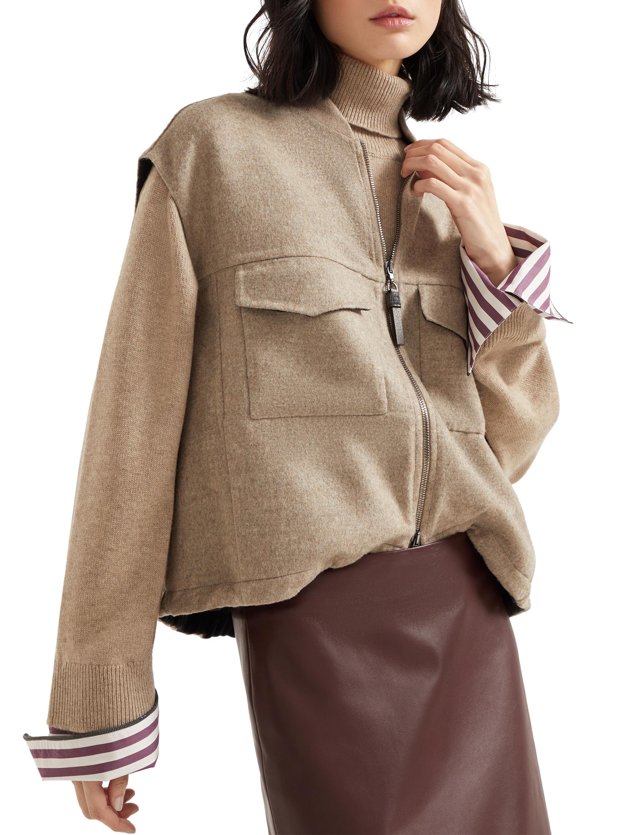 Brunello Cucinelli Hand Crafted Virgin Wool Double Cloth Vest