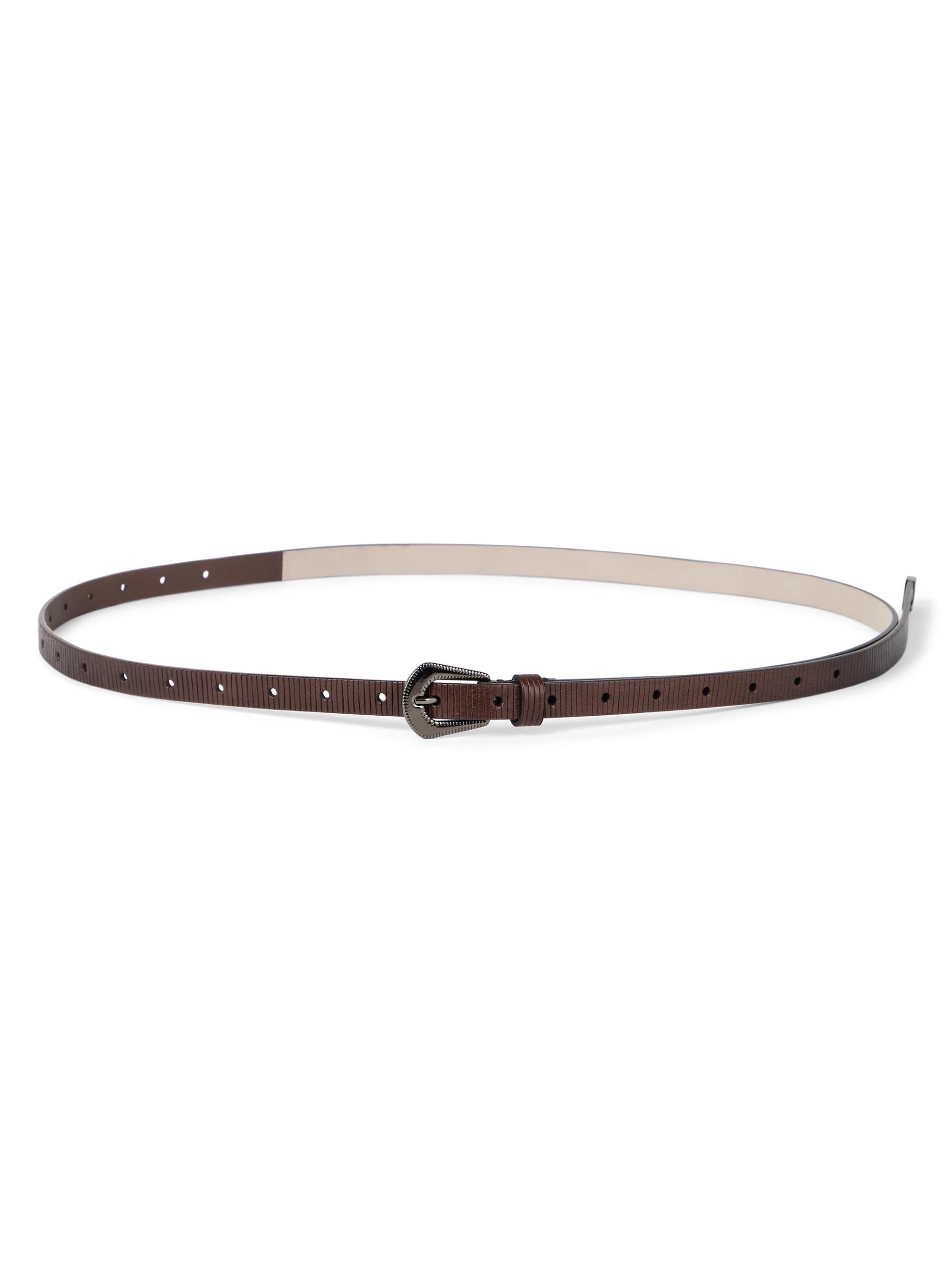 Brunello Cucinelli Women's Carved Leather Belt - Cocoa