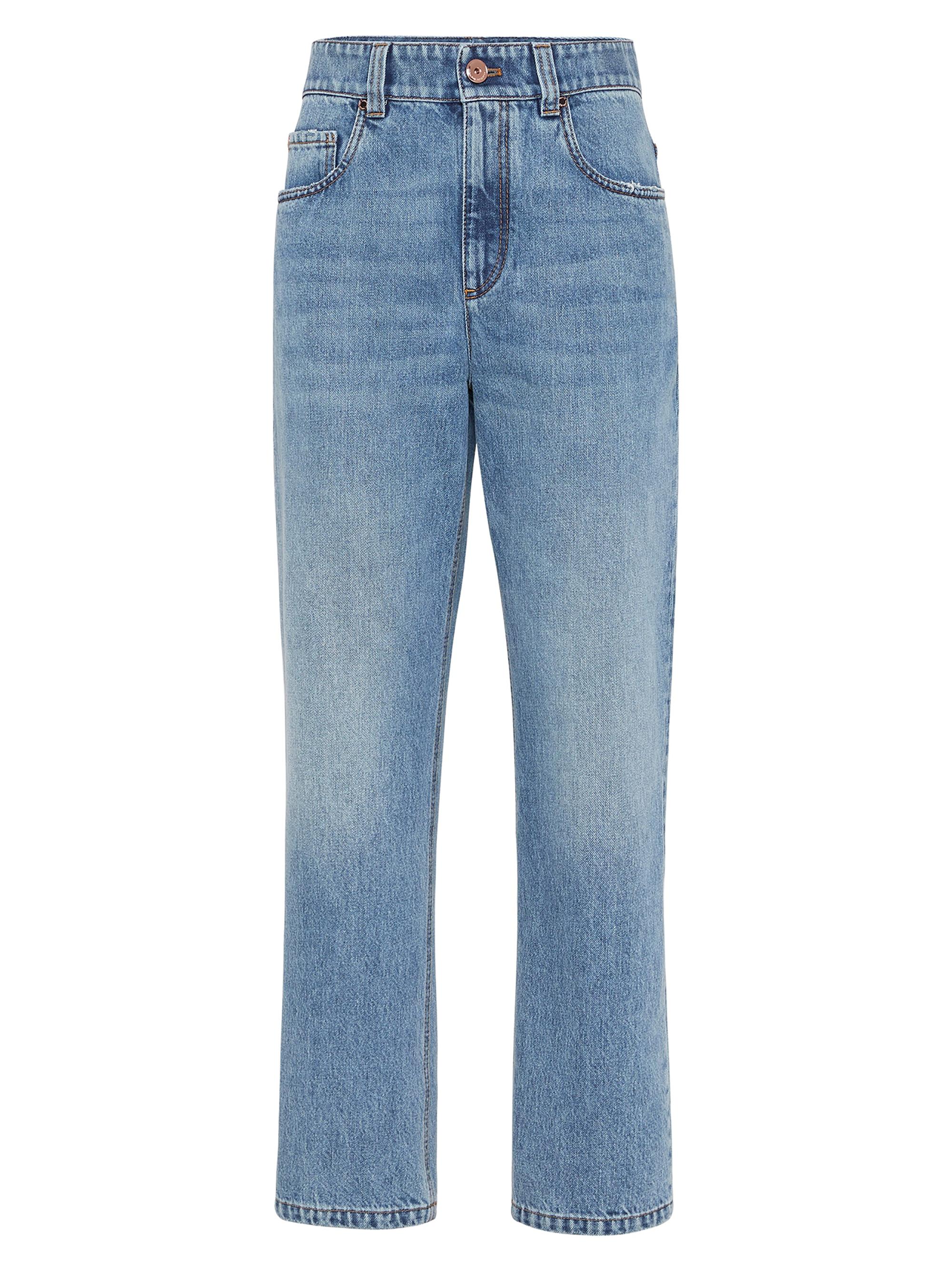 Brunello Cucinelli Women's Authentic Denim Retro Five Pocket Trousers - Light Denim