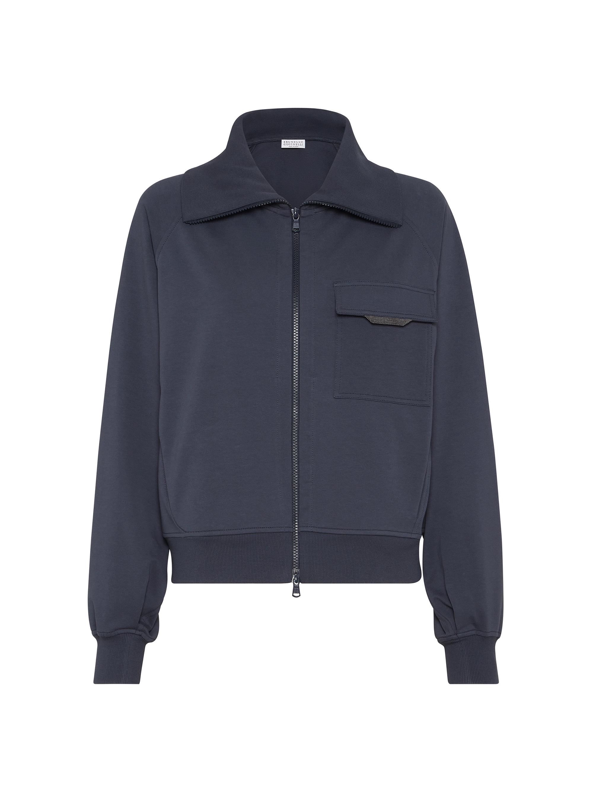 Sandro Cropped Two-Tone Sweatshirt | Saks Fifth Avenue