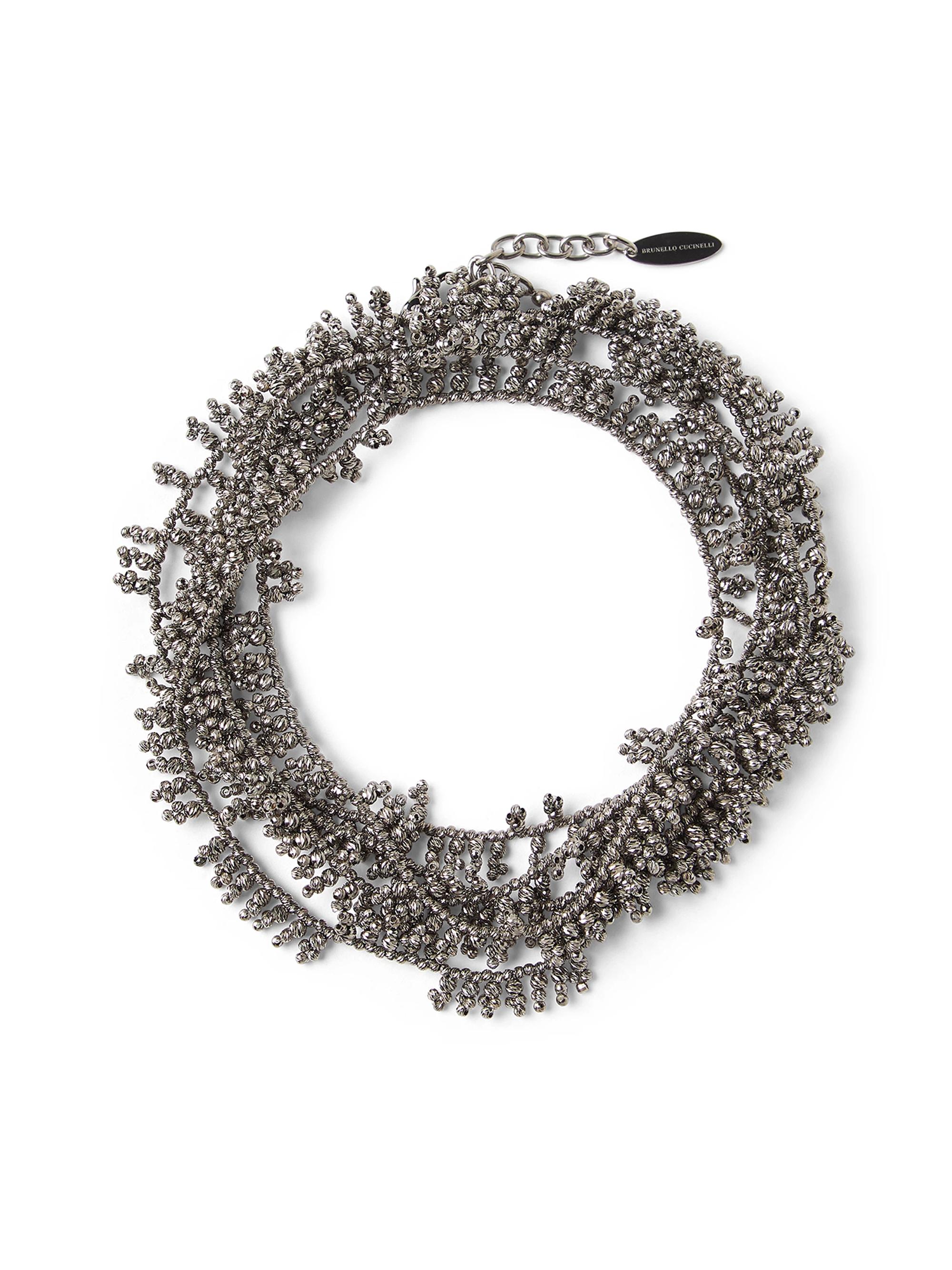 Brunello Cucinelli Sterling Silver Sculptured Flower