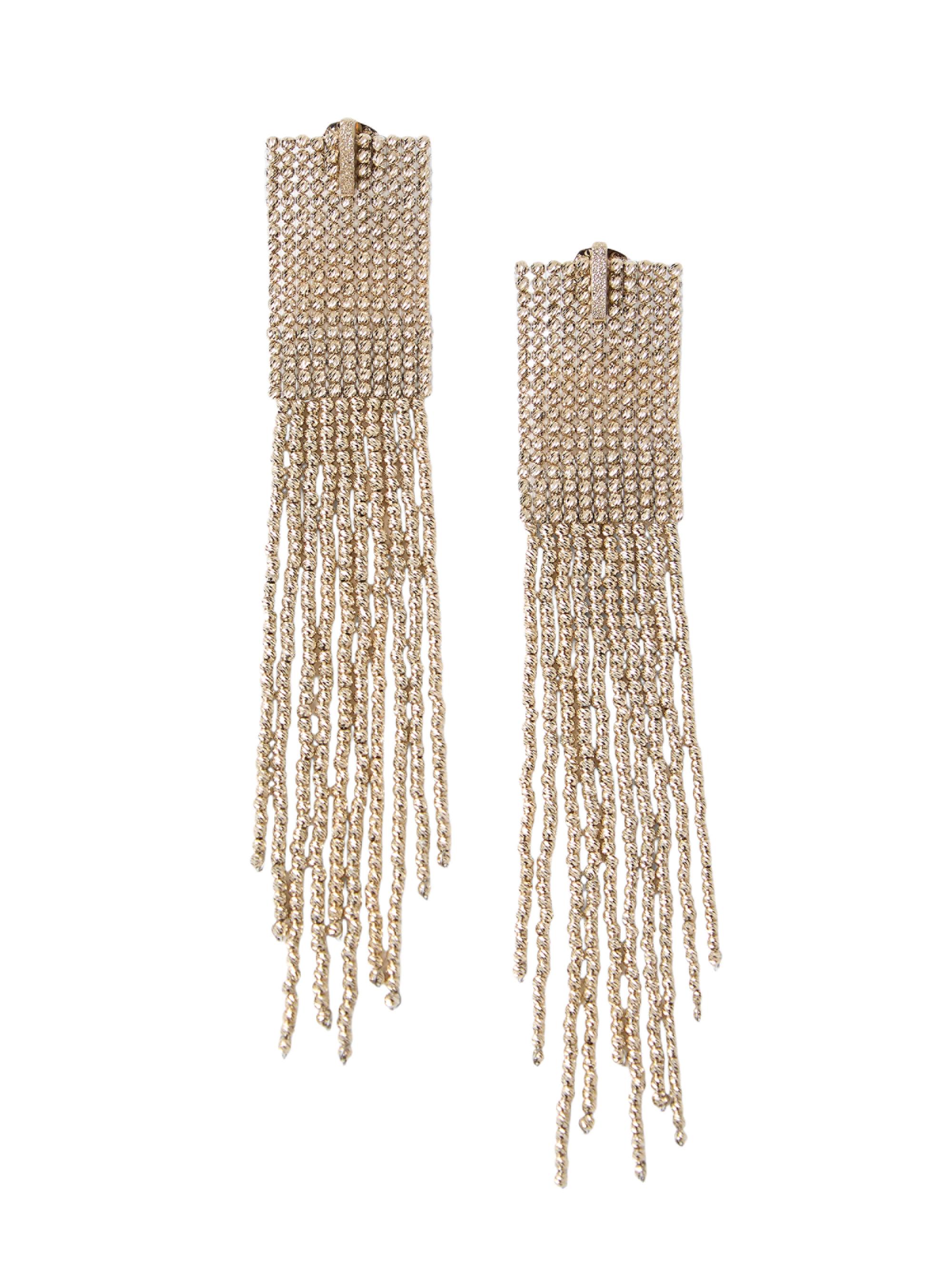 Brunello Cucinelli Women's Frayed Earrings in Sterling Silver - Light Gold