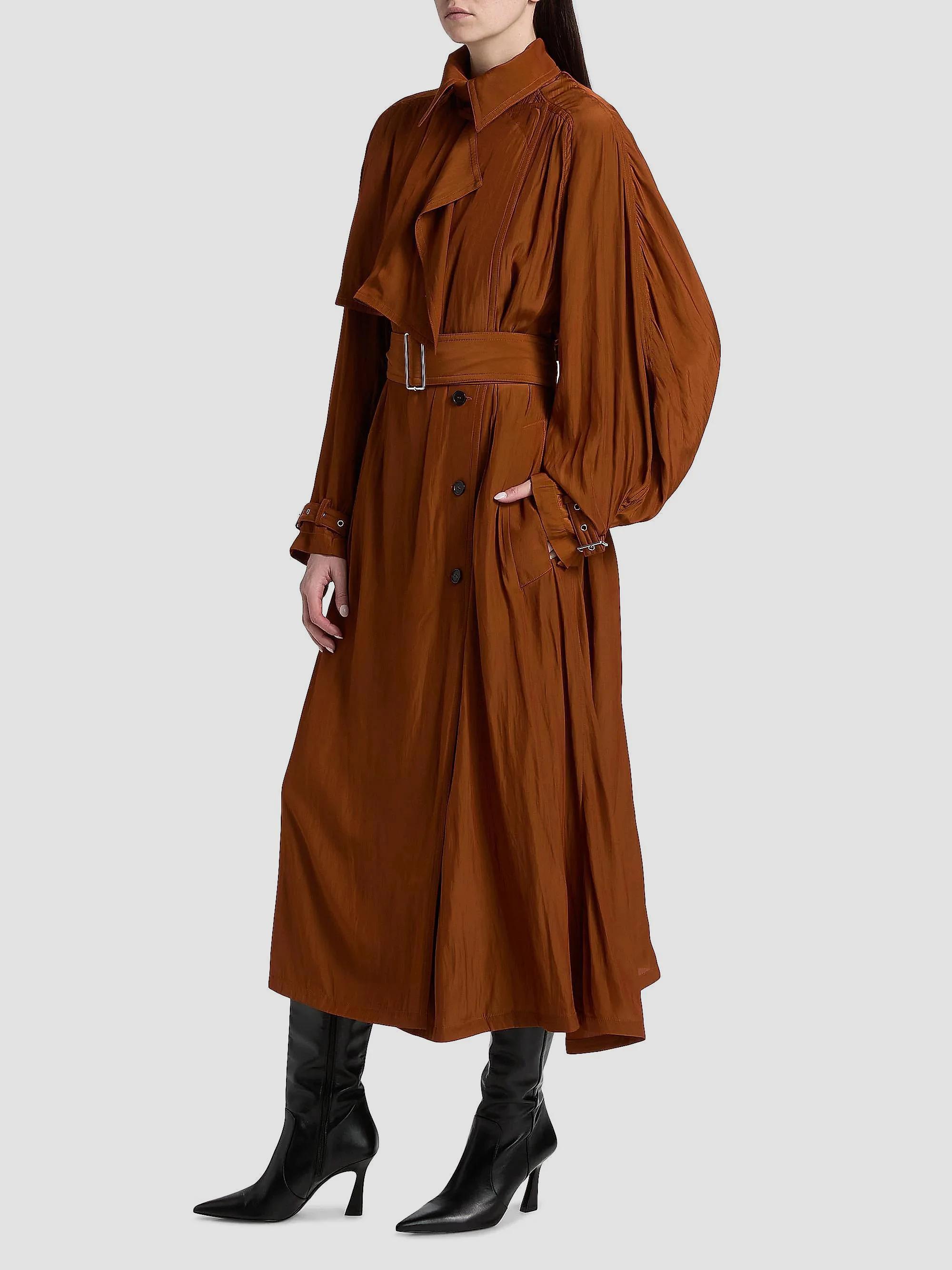 Lanvin Satin Belted Trench Coat | Saks Fifth Avenue