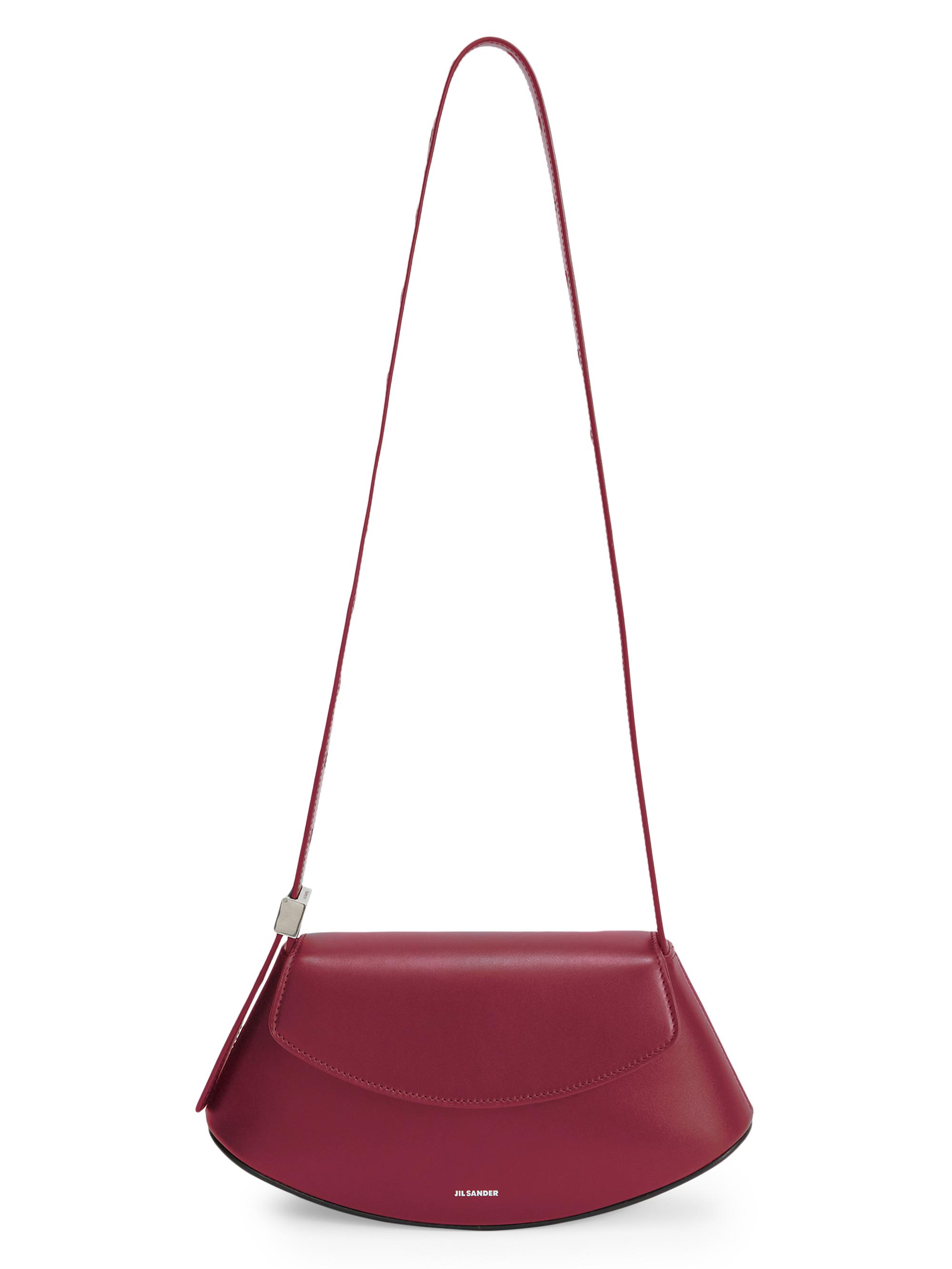 Jil Sander Women's Eldorado Leather Shoulder Bag - Cherry