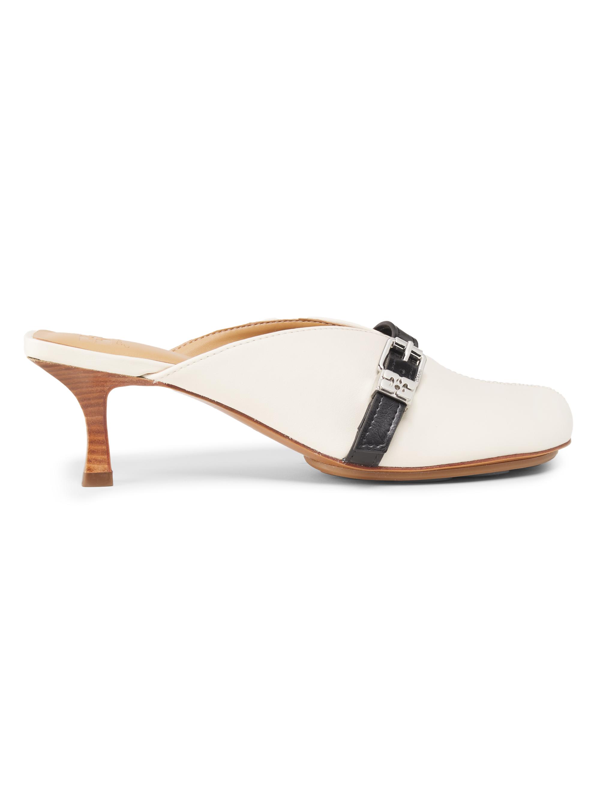 Ganni Women's Sue Buckle-Detail Mules - Egret