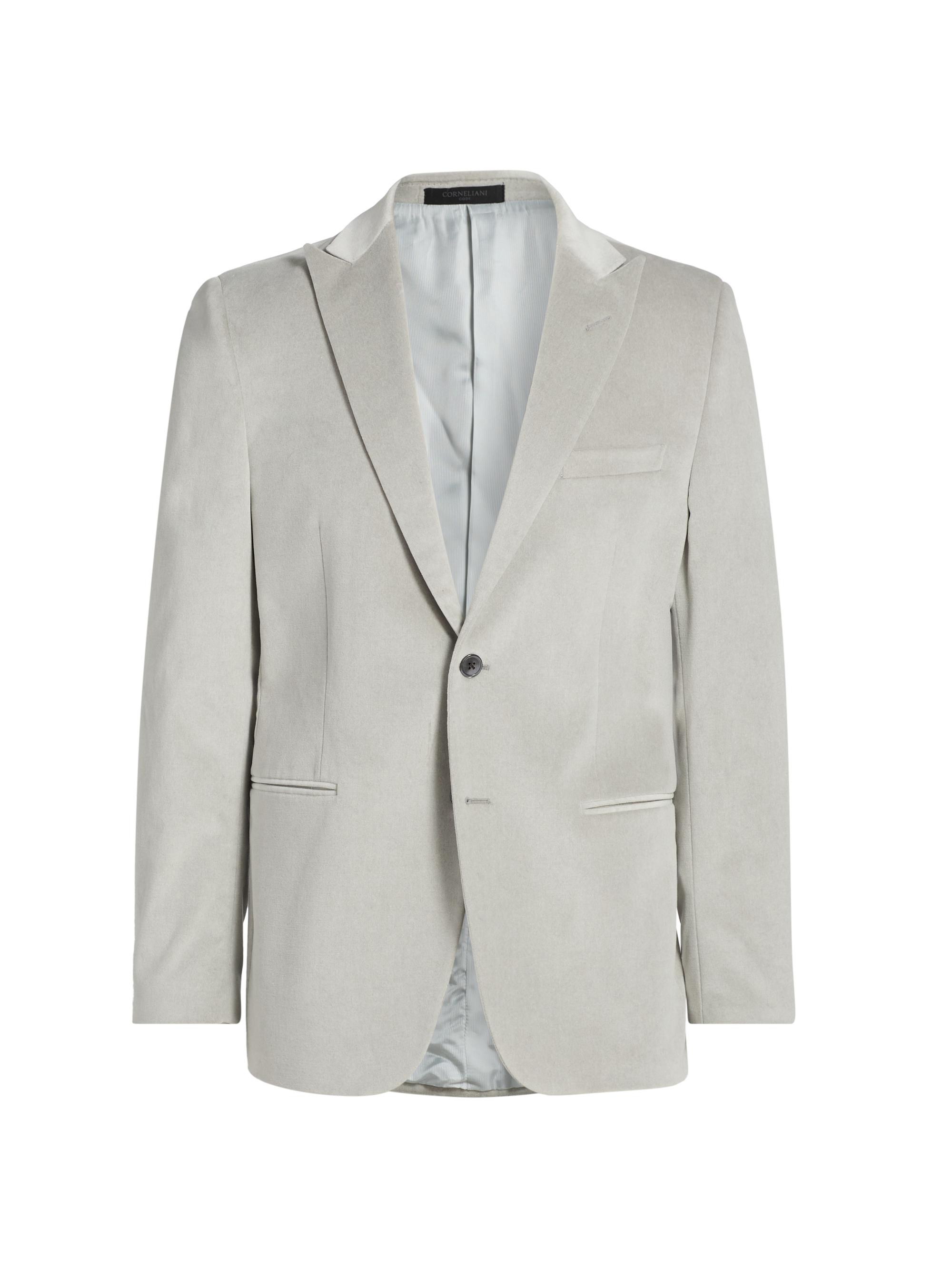 Corneliani Men's Velvet Jacket - Silver
