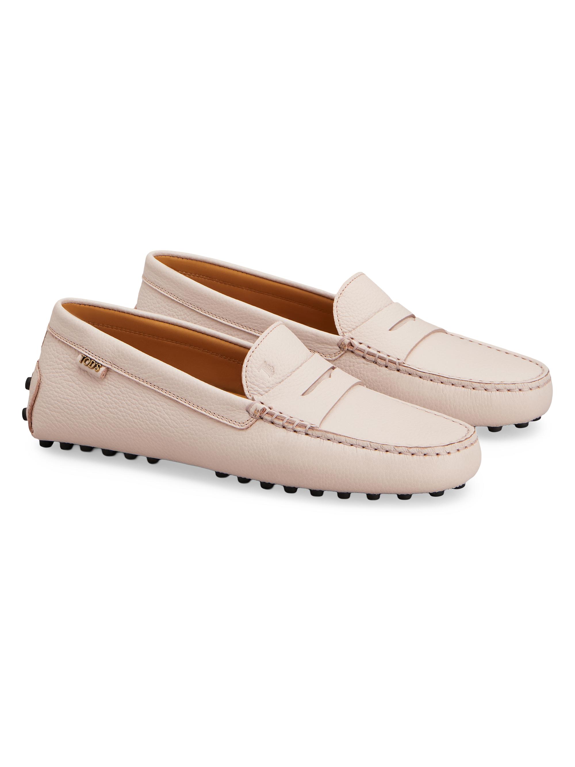 Tod's - Gommino Loafers in Leather, PINK, 40.5 - Shoes