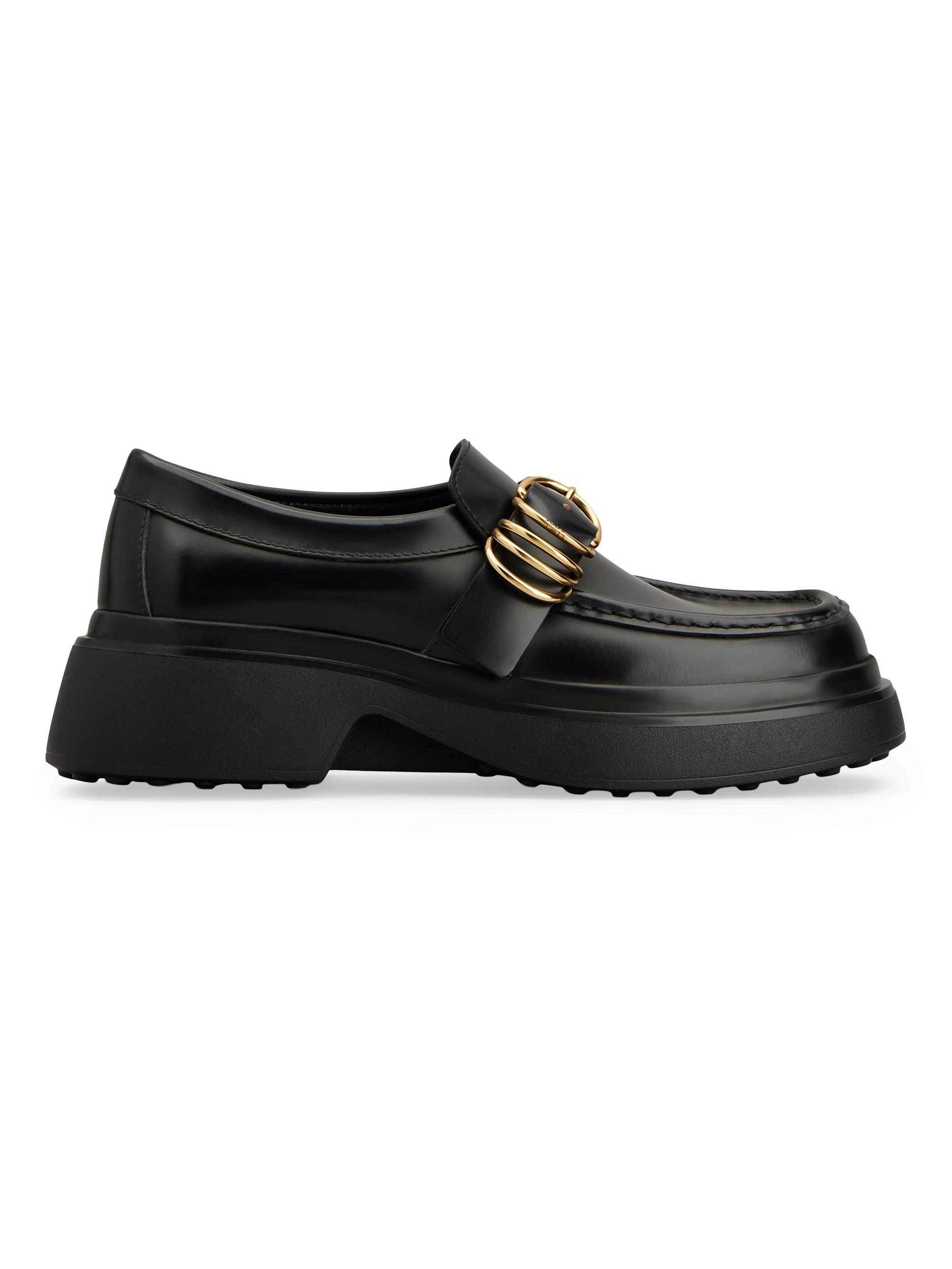 Tod's Women's Gomma Leather Loafers - Nero