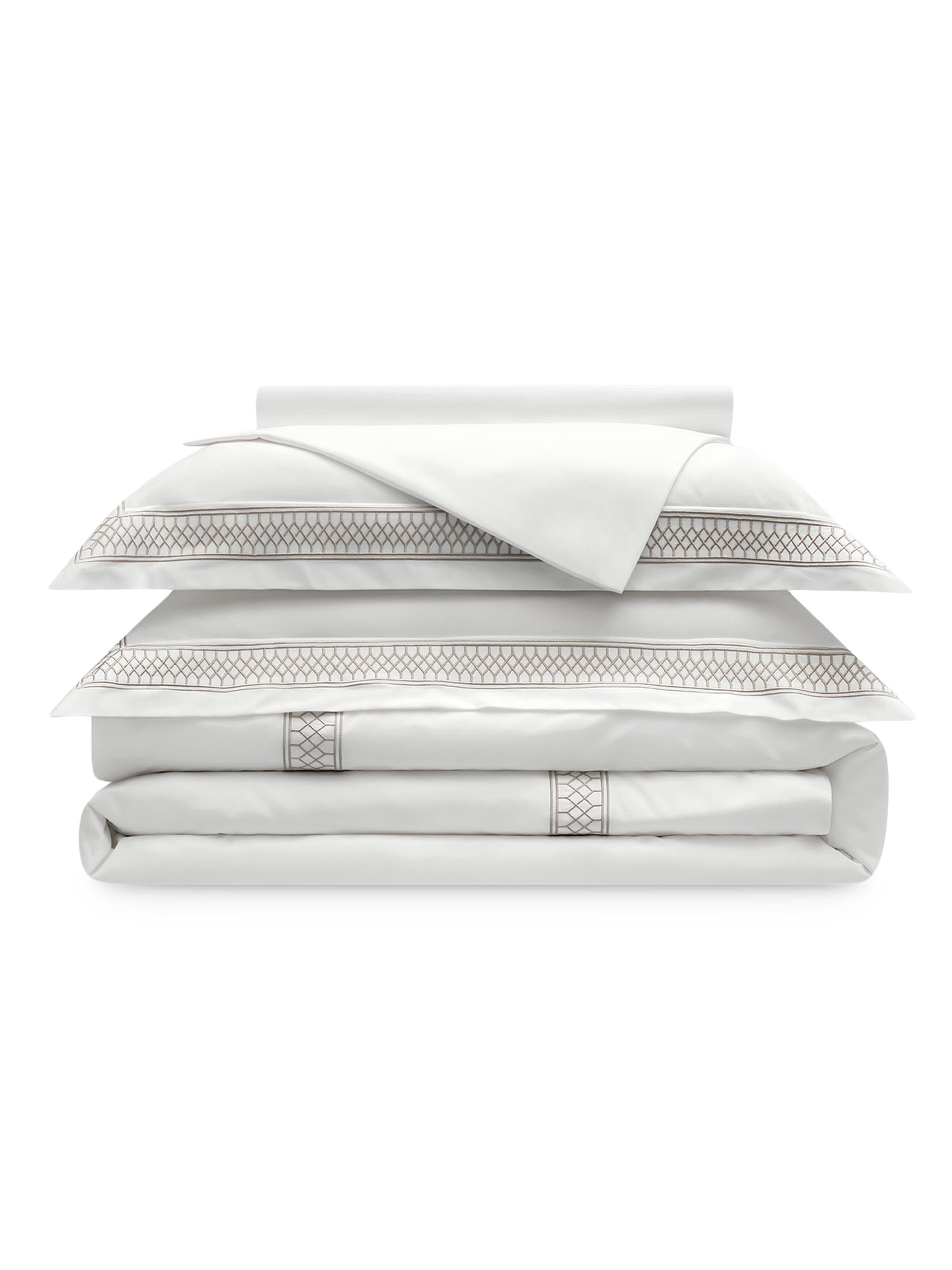 Togas Persephone Sheets & Pillowcases Collection - White With Beige King