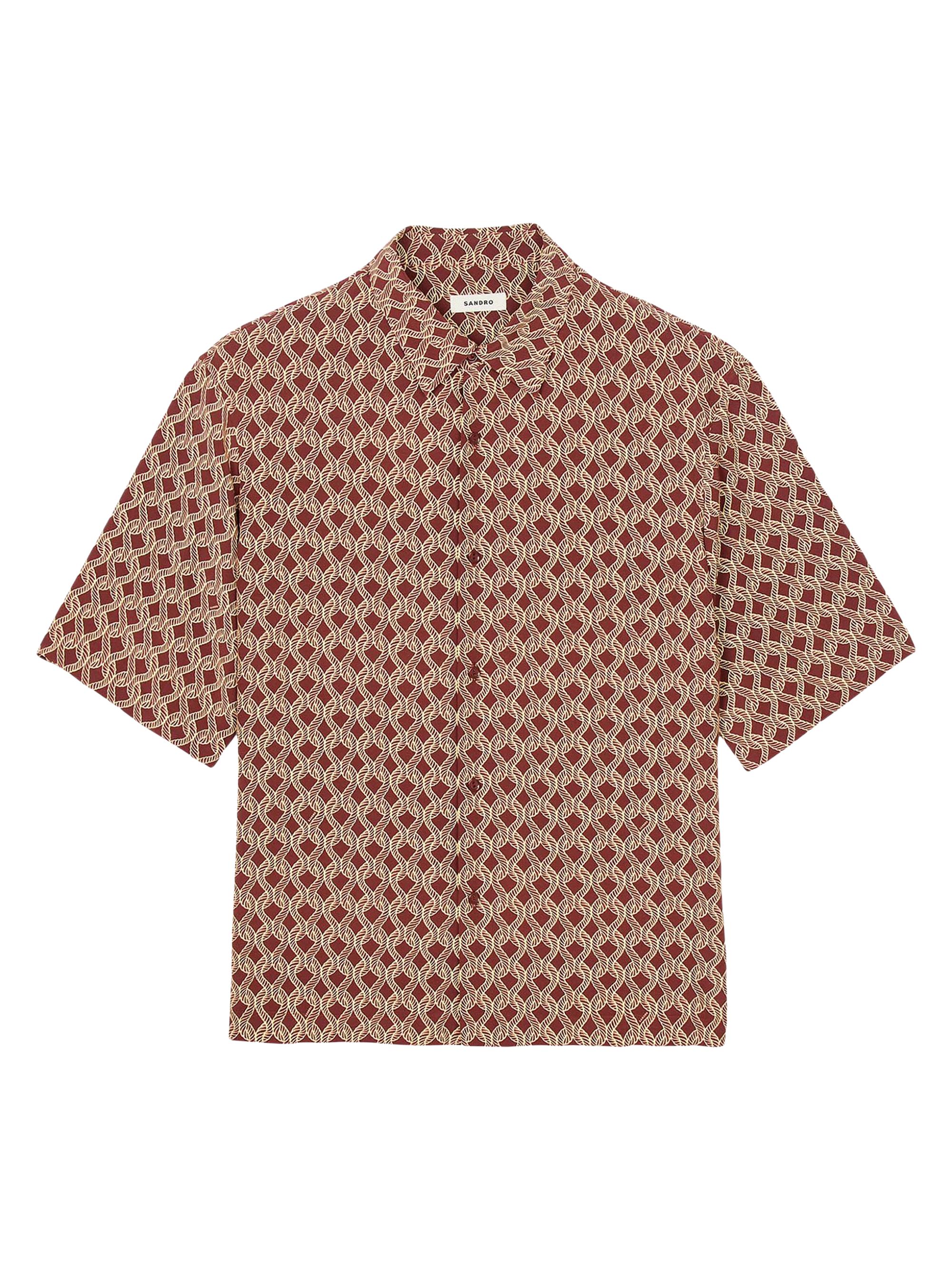 Sandro Men's Rope Print Shirt - Terra