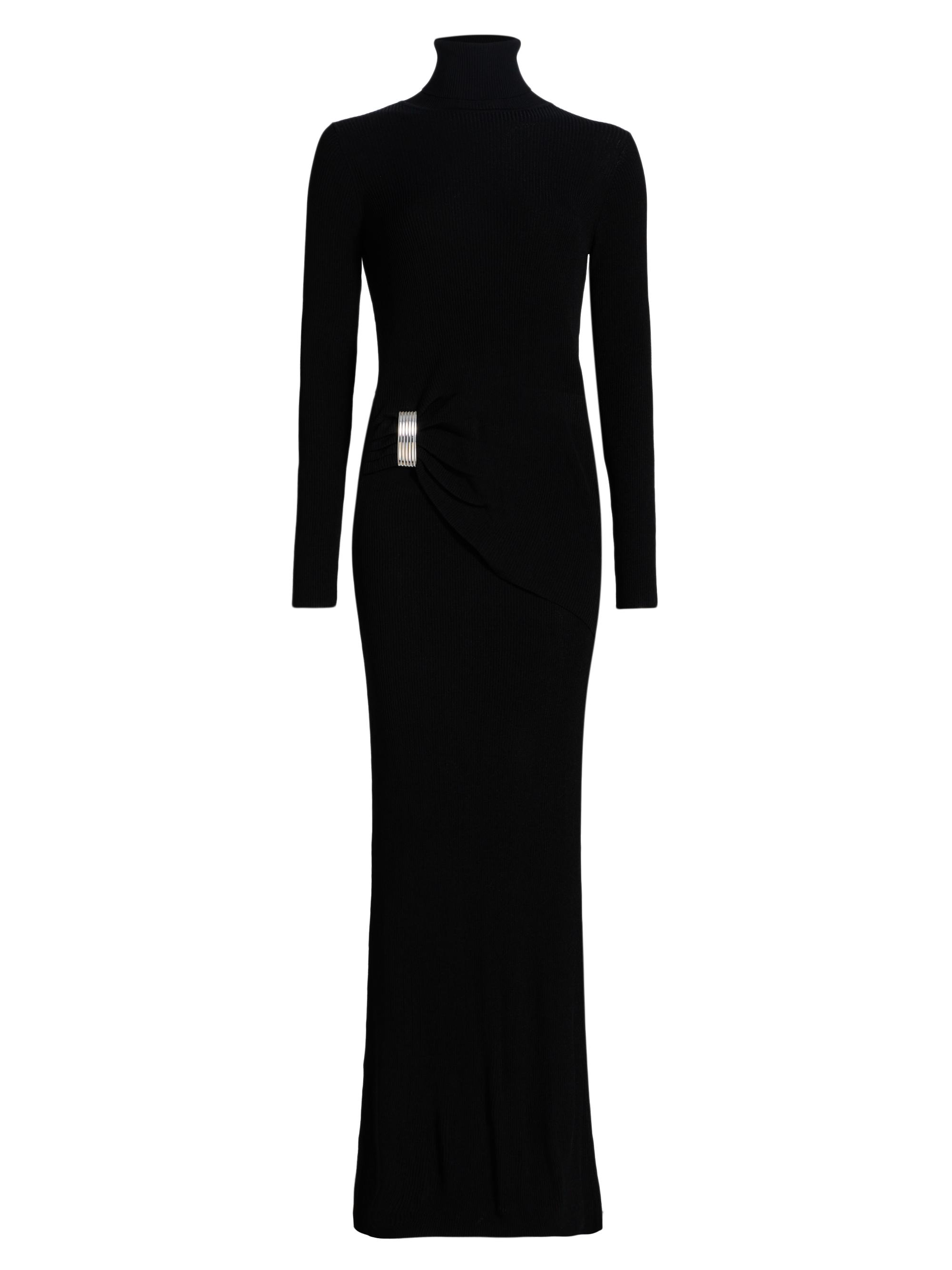 Brandon Maxwell Women's Lainey Turtleneck Body-Con Maxi Dress - Black