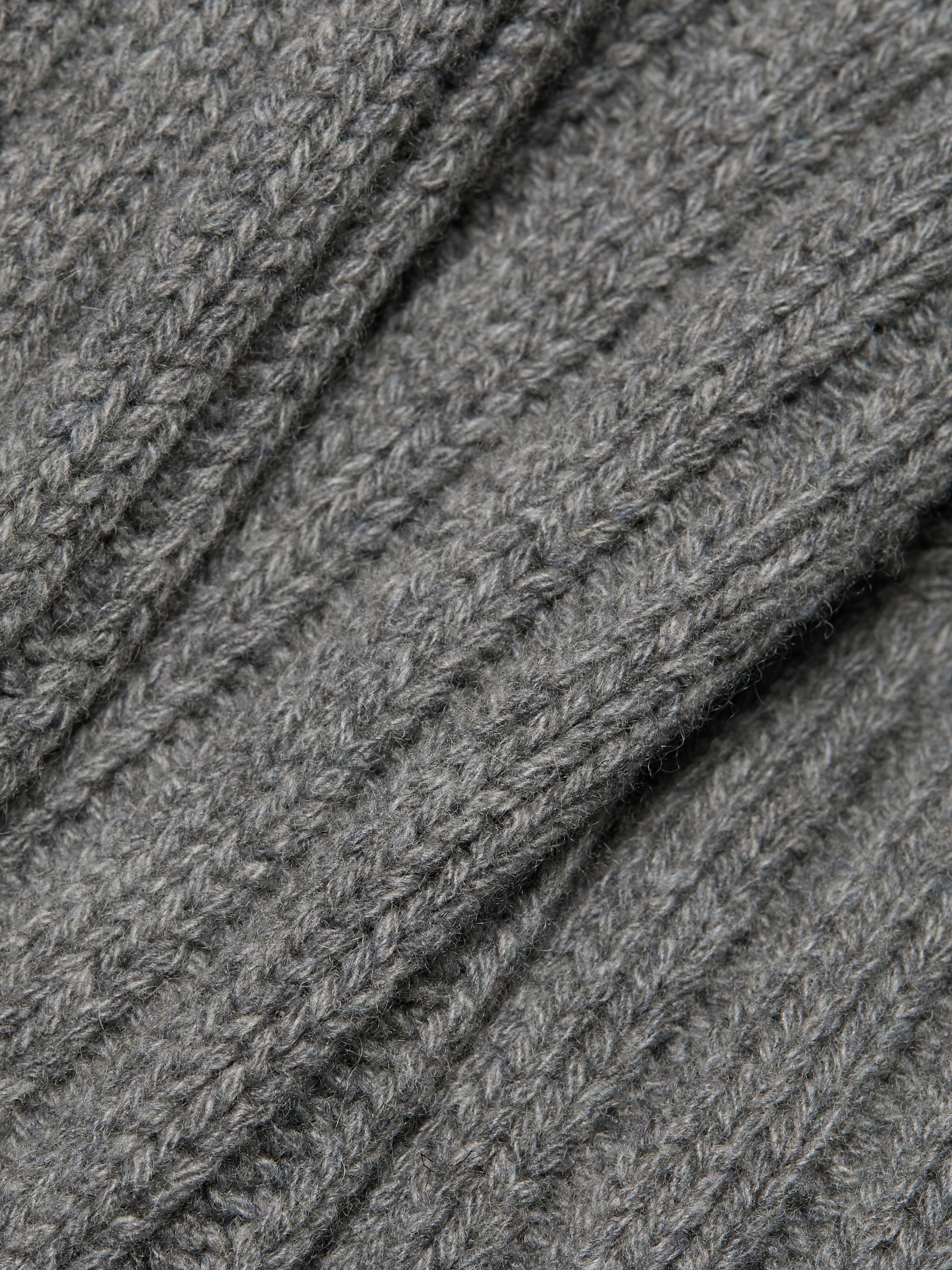 Ryan Cashmere Rib-Knit Scarf Sweater