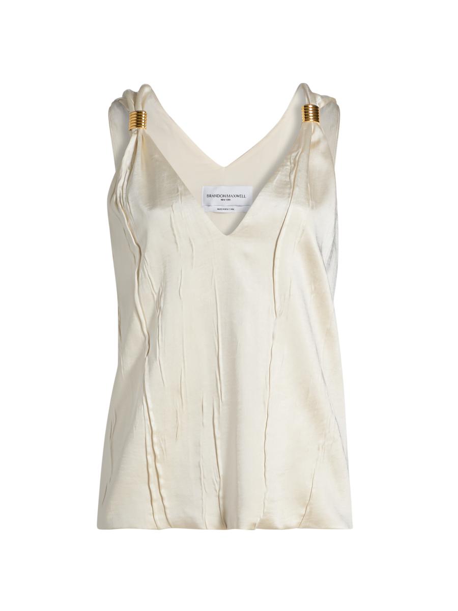 Brandon Maxwell Drew Deep V-Neck Tank | Saks Fifth Avenue