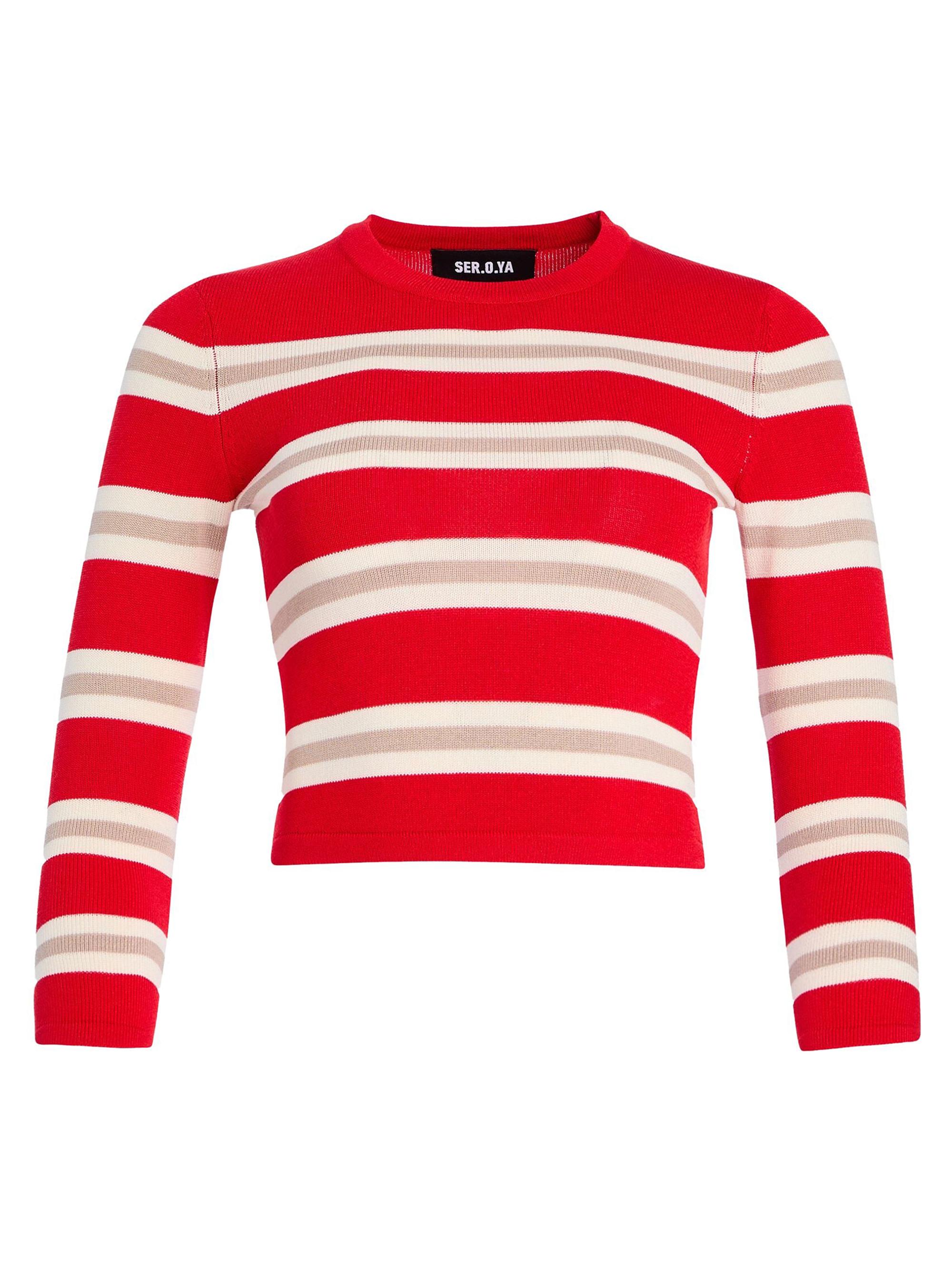 Ser.o.ya Women's Cruz Knit Top - Cherry Sand Eggshell