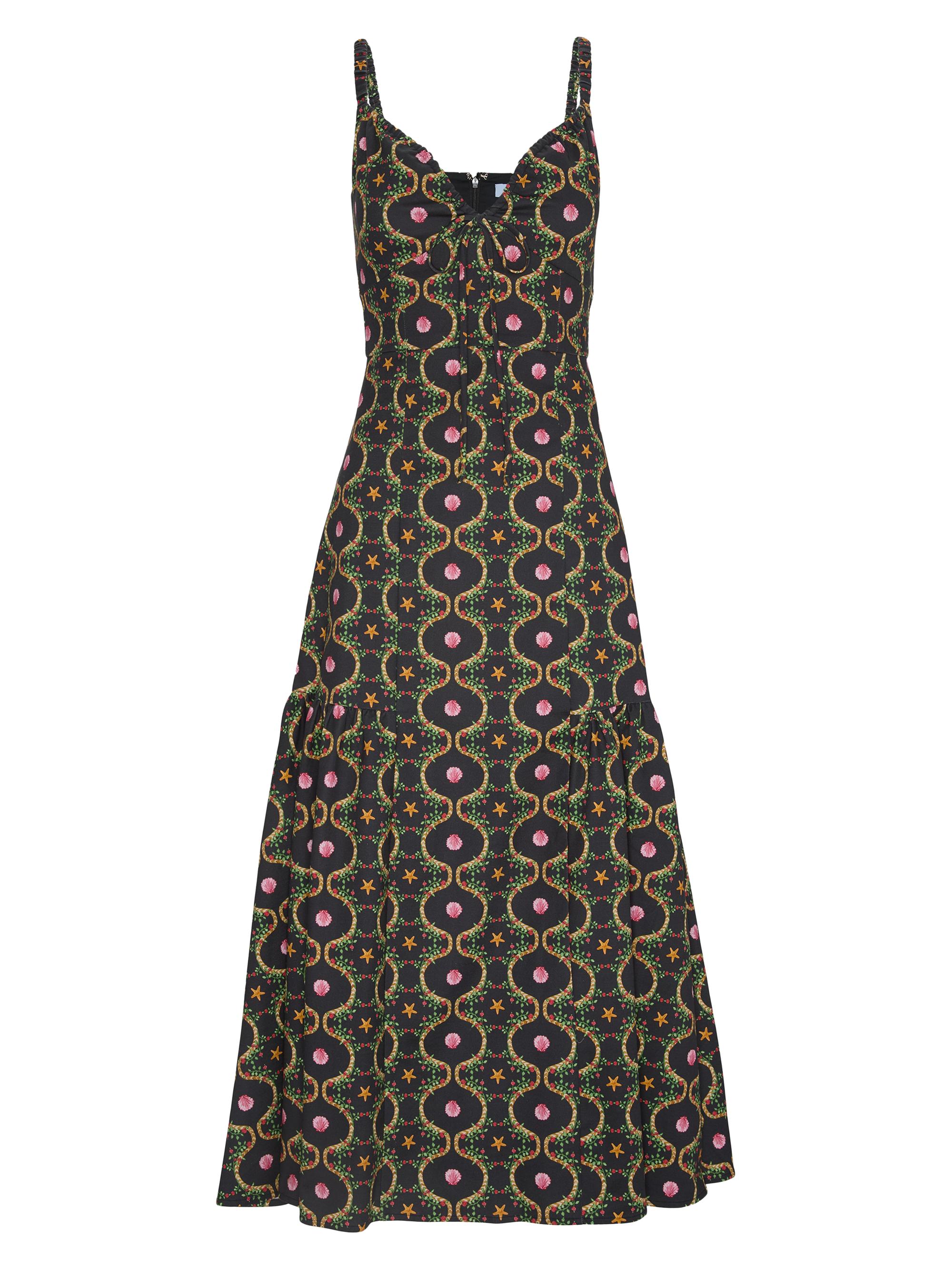Hill House Home Women's The Lillie Dress - Black Cisco Trellis