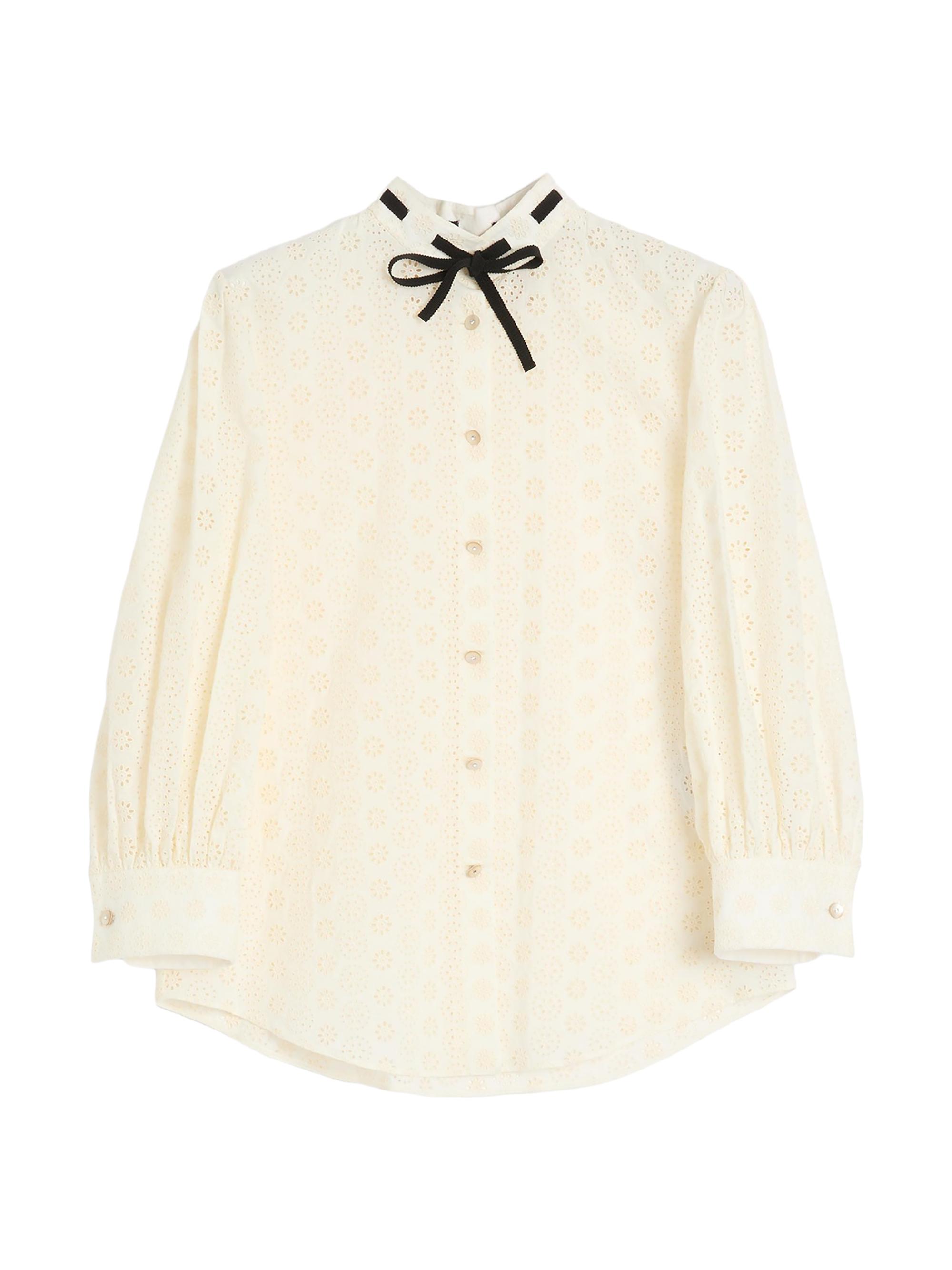 Valentino Garavani Women's Daisy Sangallo Polka Dot Shirt -