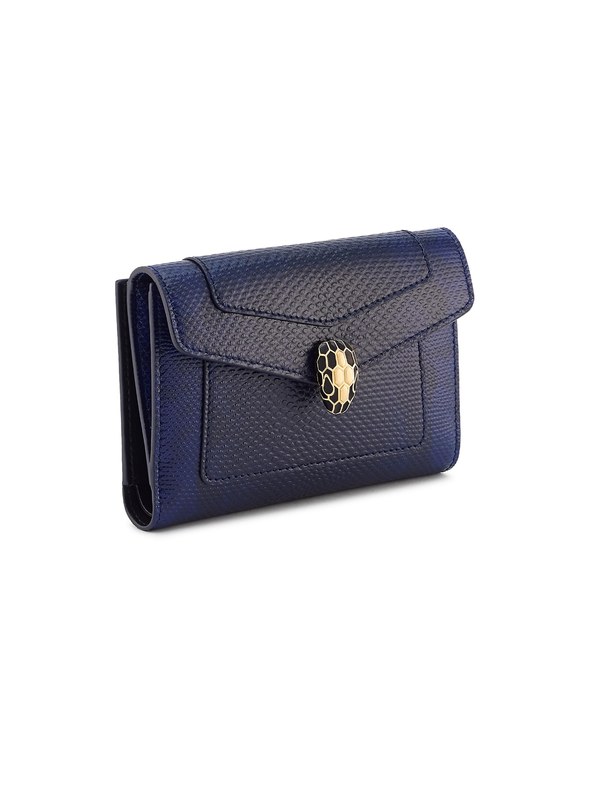 BVLGARI Women's Serpenti Forever Embossed Leather Pochette - Lapis
