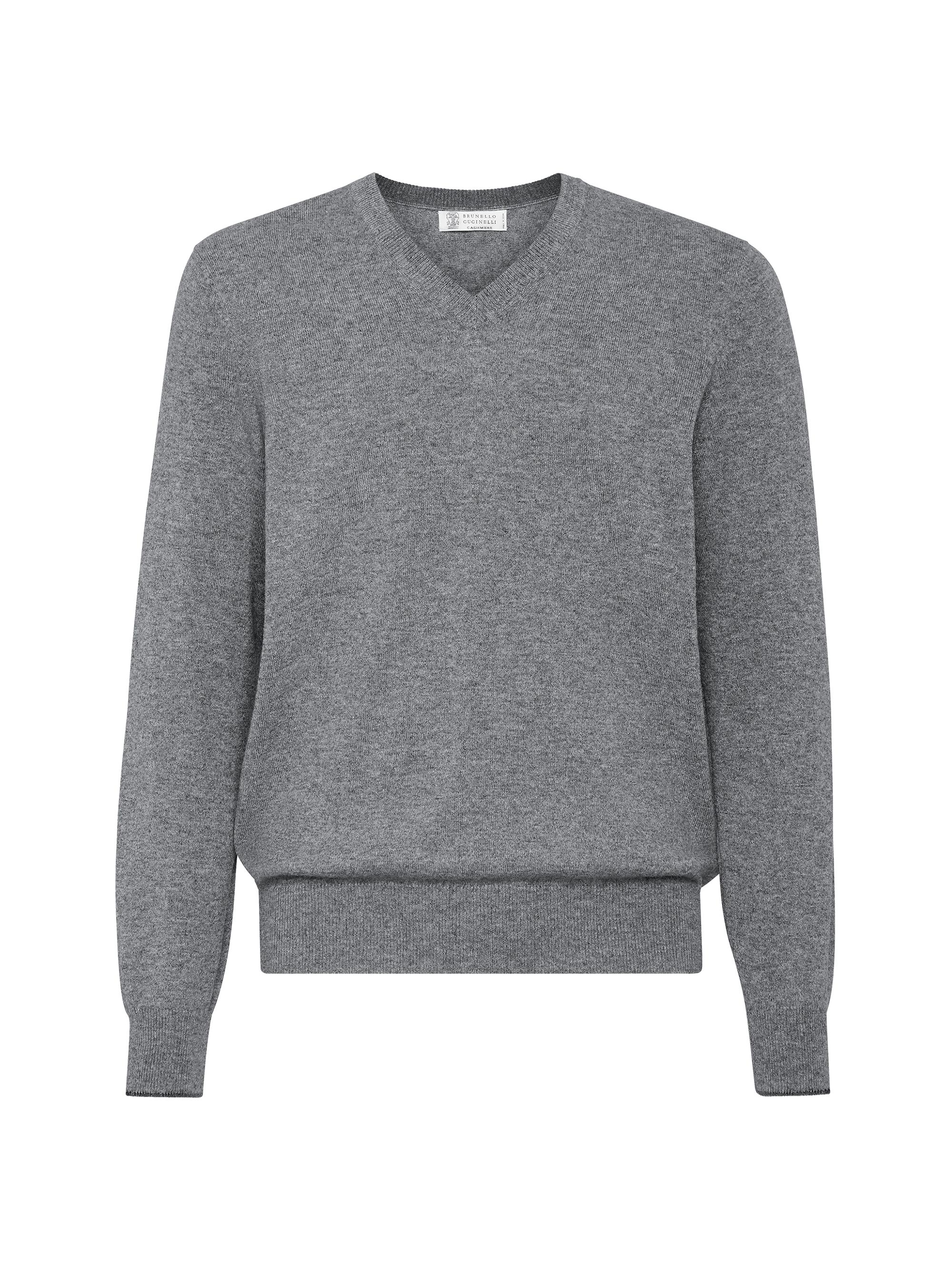 Brunello Cucinelli Men's Cashmere Sweater - Grey