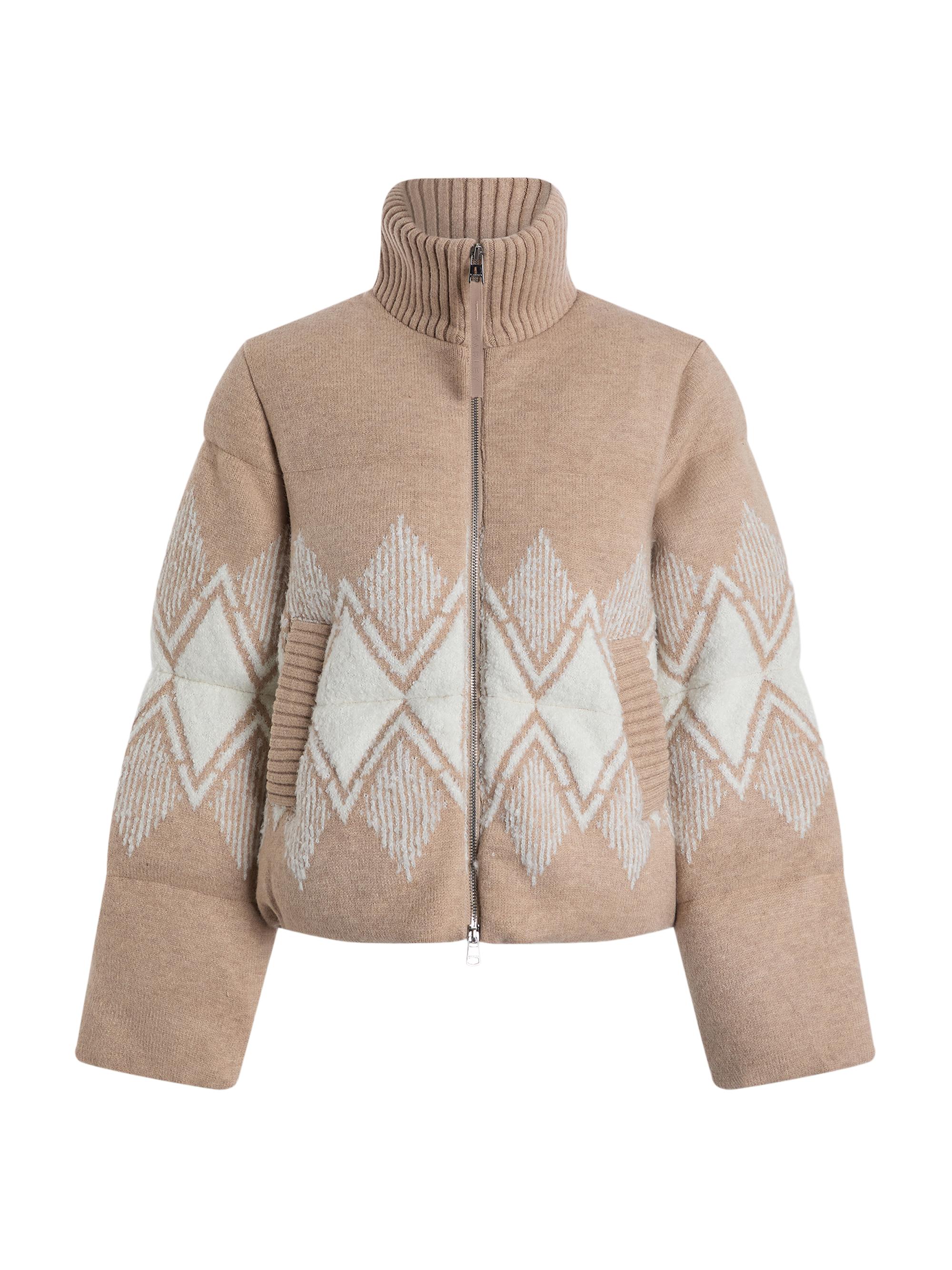 Varley Women's Belinda Geometric Puffer Jacket - Light Taupe