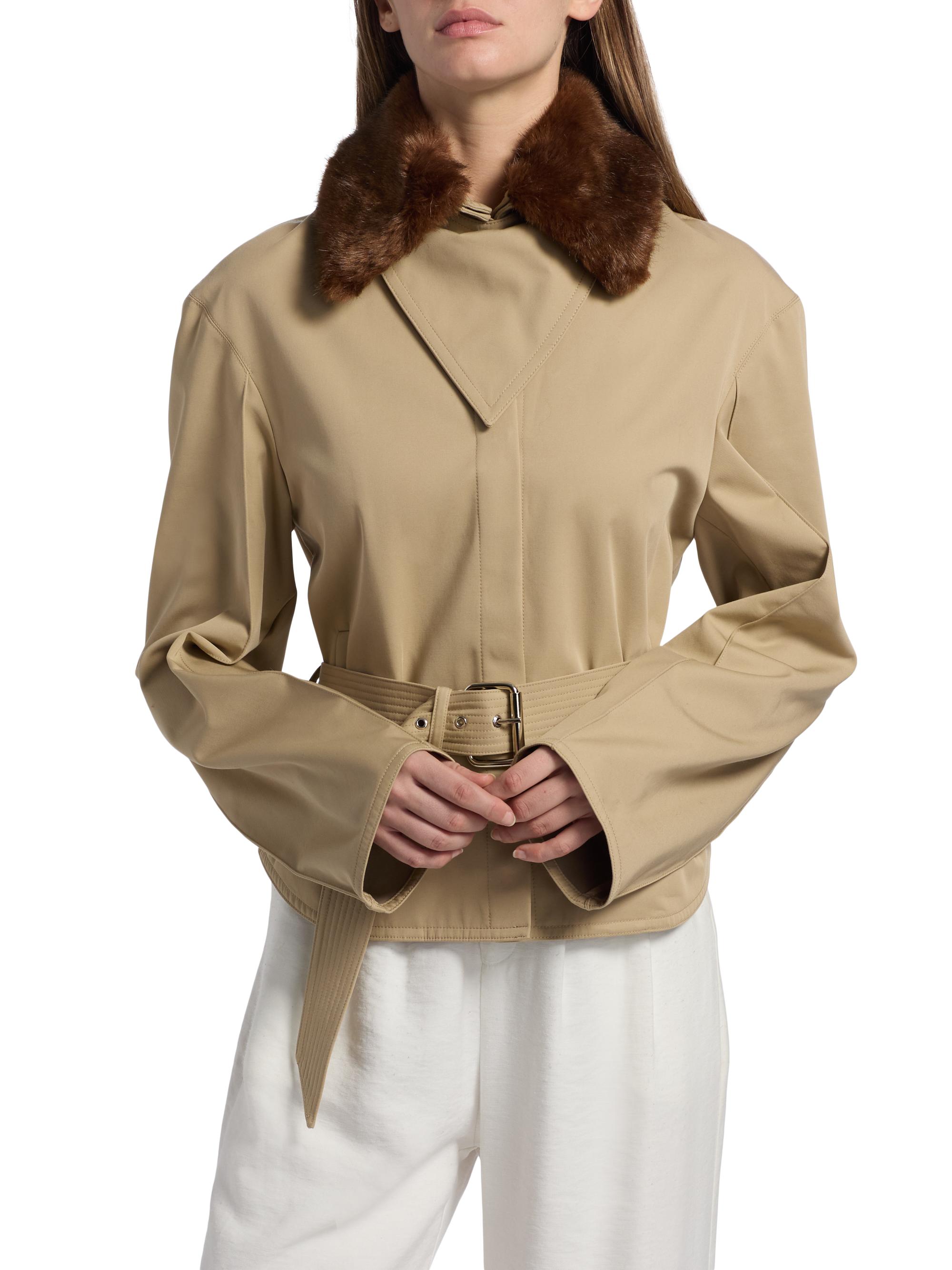 Nanushka Grow Henka Faux Fur-Trim Shirt Jacket | Saks Fifth Avenue