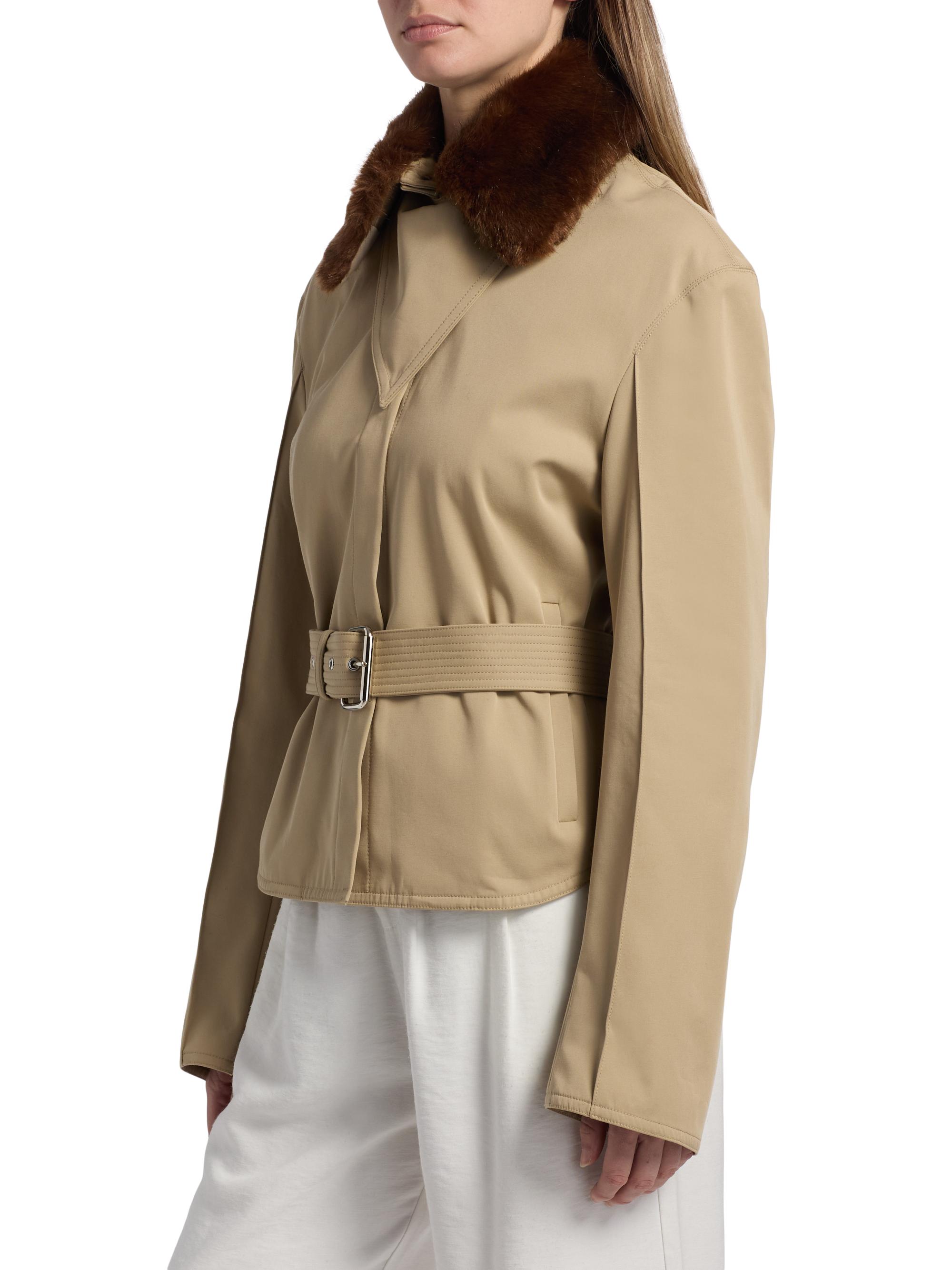 Nanushka Grow Henka Faux Fur-Trim Shirt Jacket | Saks Fifth Avenue