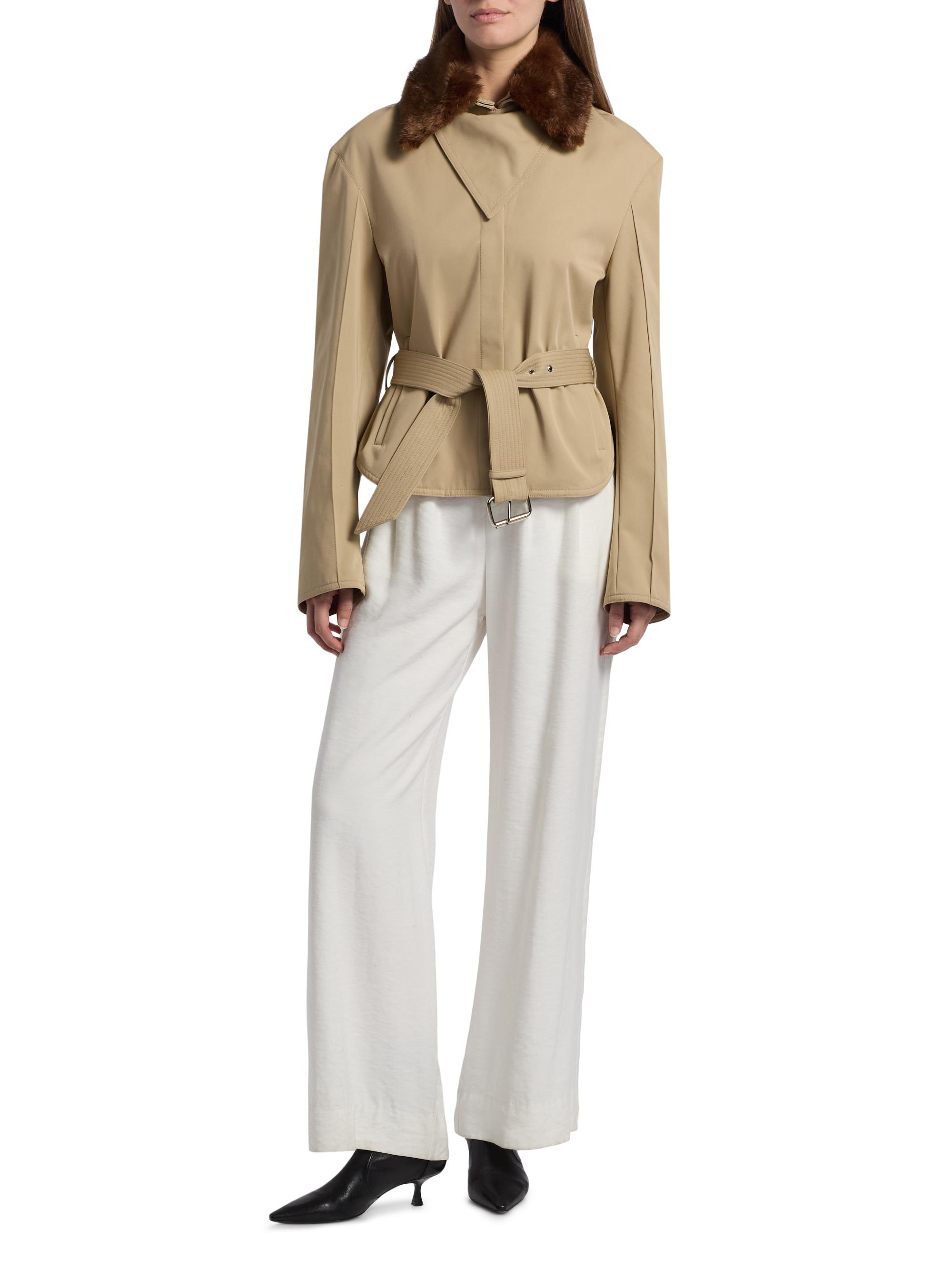 Nanushka Grow Henka Faux Fur-Trim Shirt Jacket | Saks Fifth Avenue