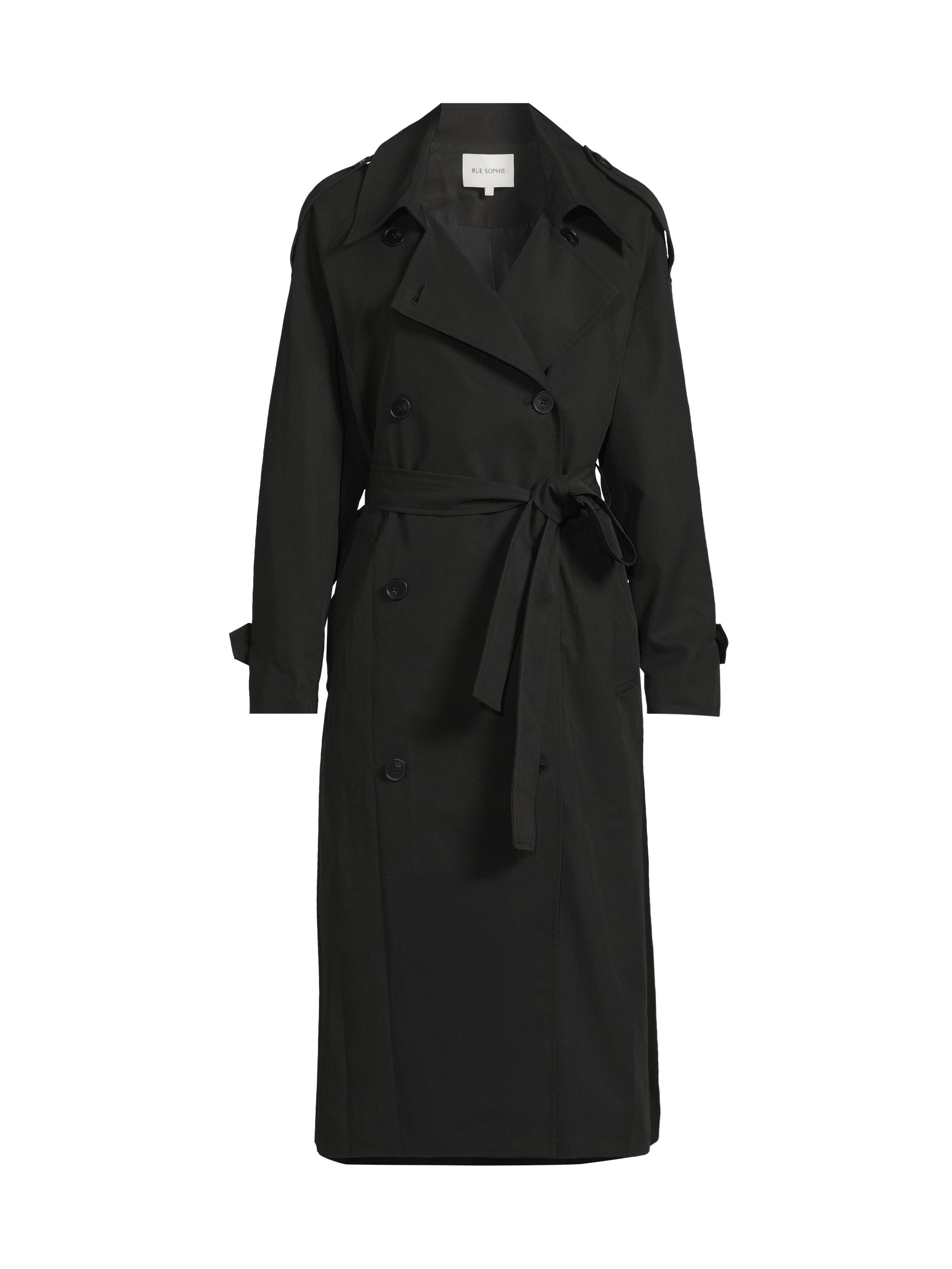 Helmut Lang Fluid Relaxed-Fit Double-Breasted Trench Coat | Saks