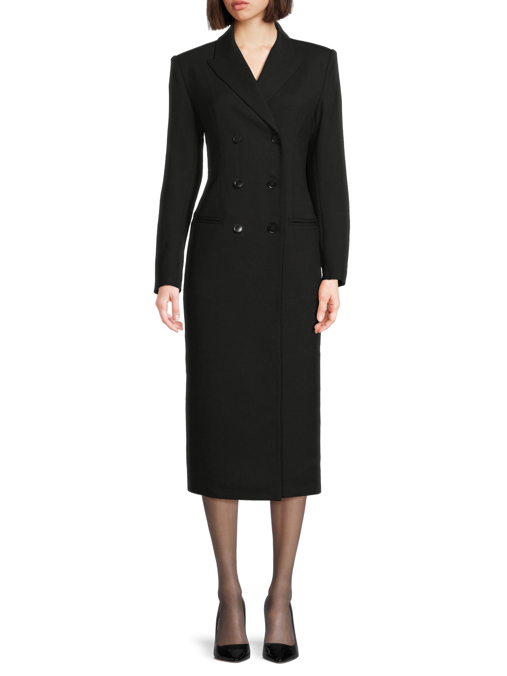 Lorde Stretch-Wool Double-Breasted Coat