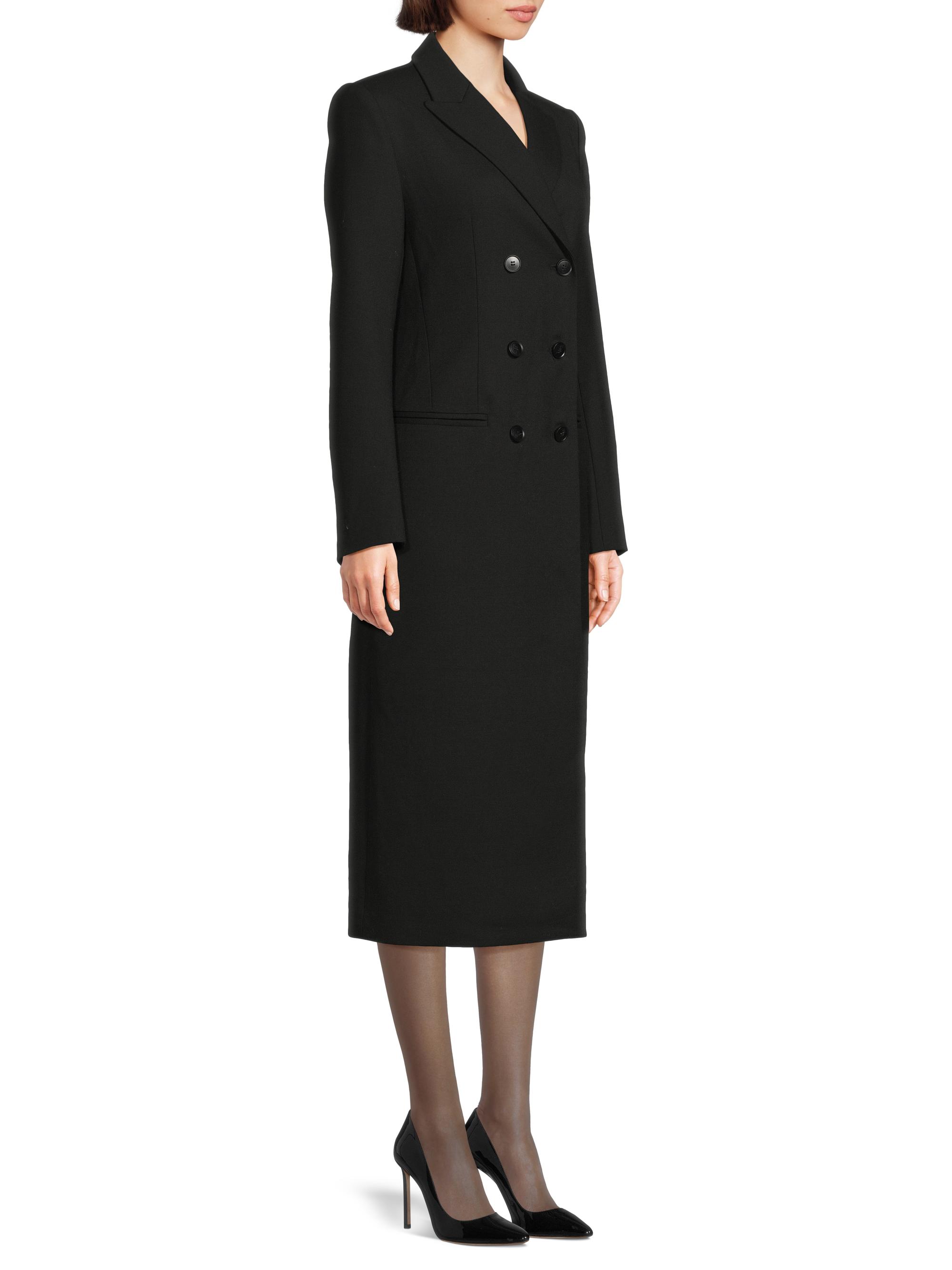 Lorde Stretch-Wool Double-Breasted Coat