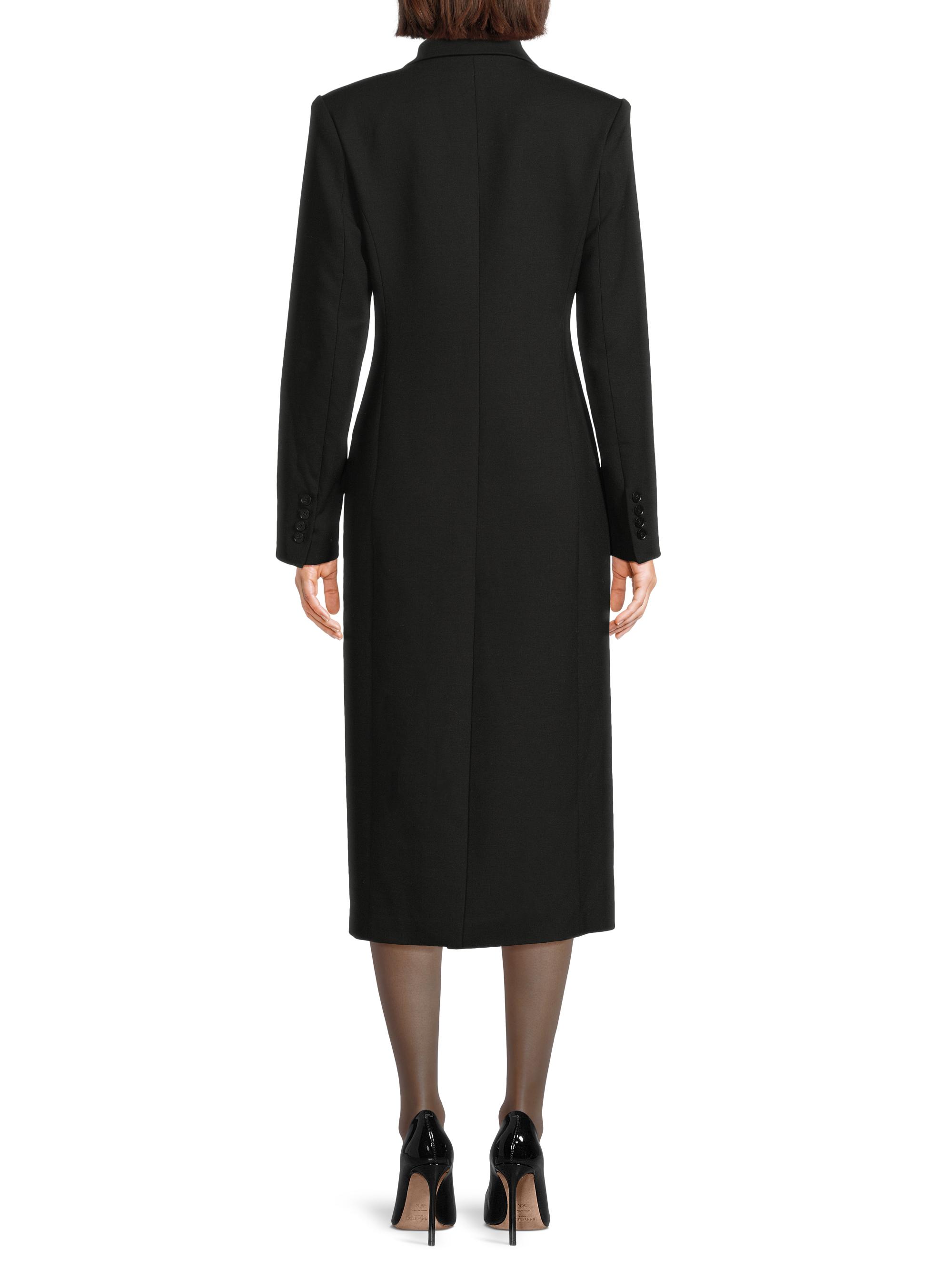 Lorde Stretch-Wool Double-Breasted Coat