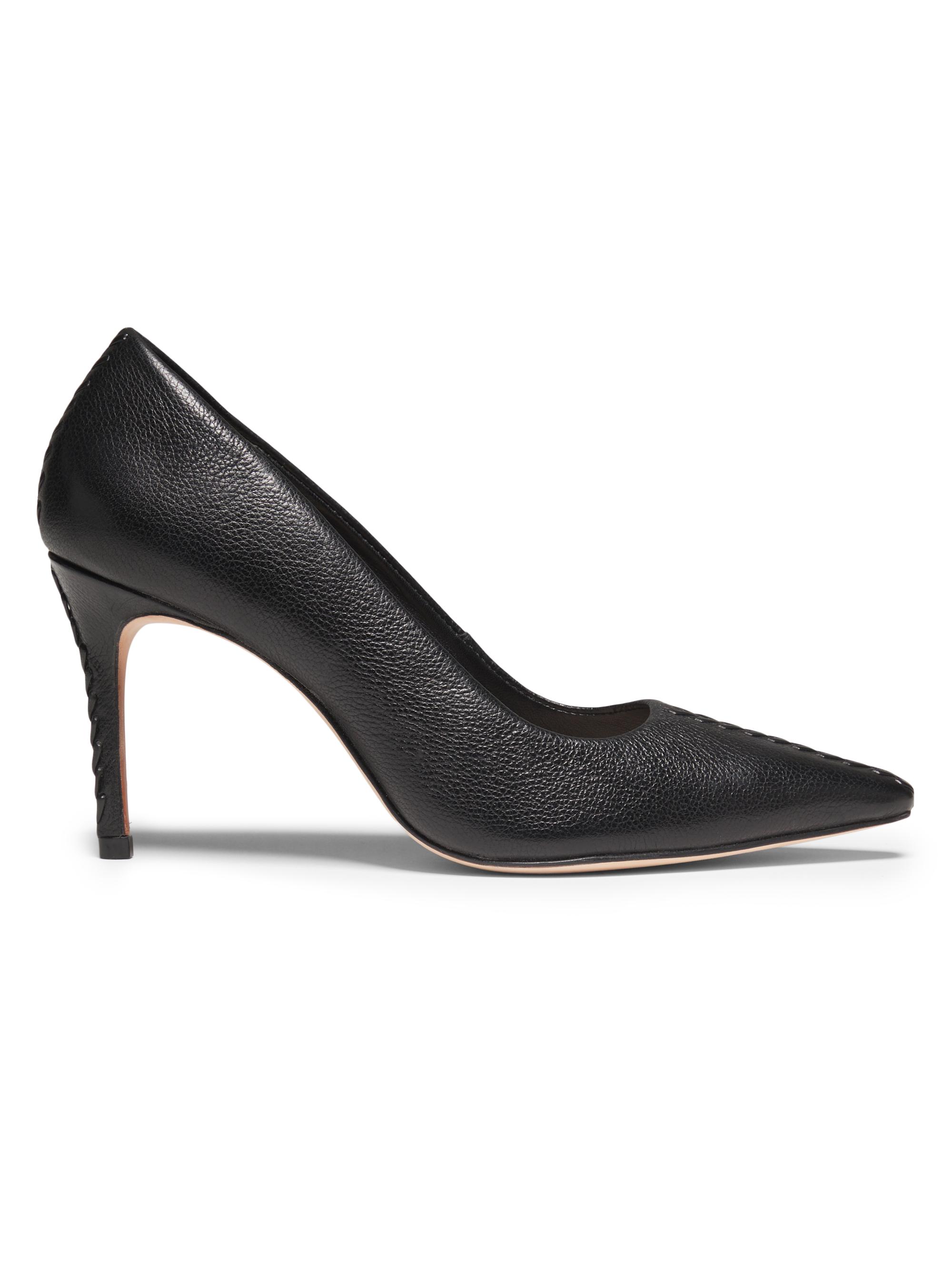 Cinq à Sept Women's Giselle 85MM Whipstitch Leather Pumps - Black