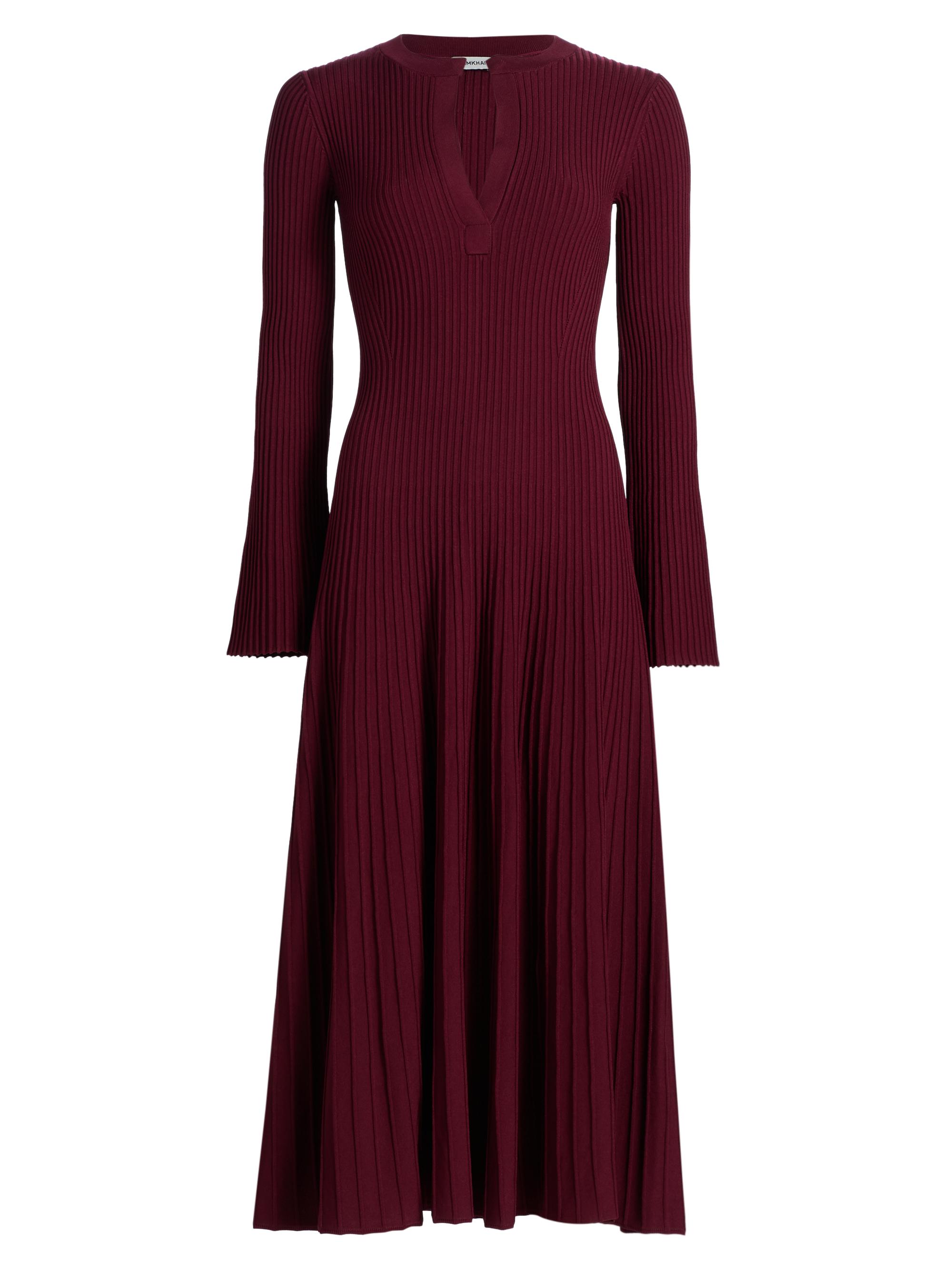 SIMKHAI Genna Ribbed Fit & Flare Dress | Saks Fifth Avenue