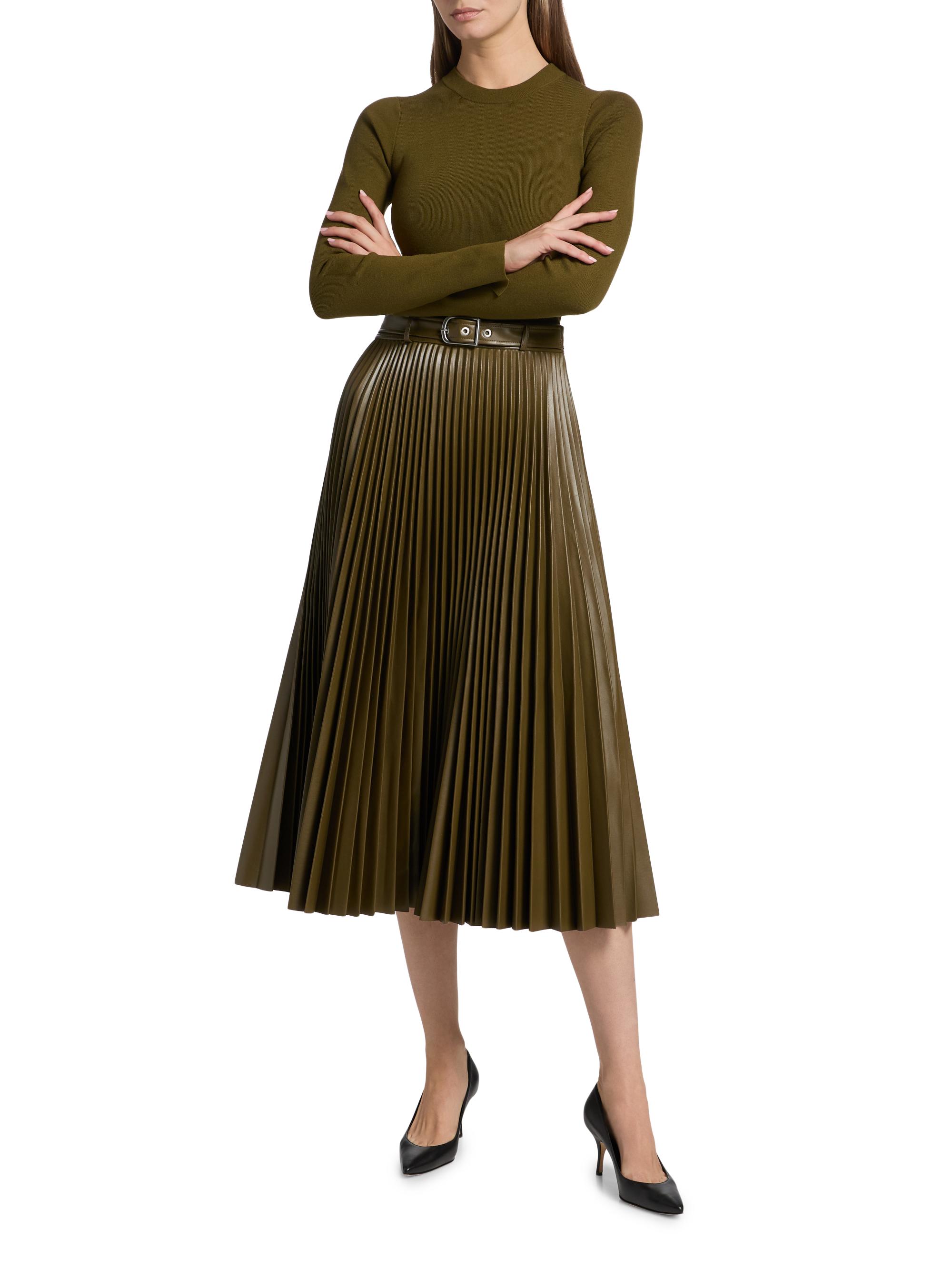 SIMKHAI Abilene Mixed-Media Midi-Dress | Saks Fifth Avenue