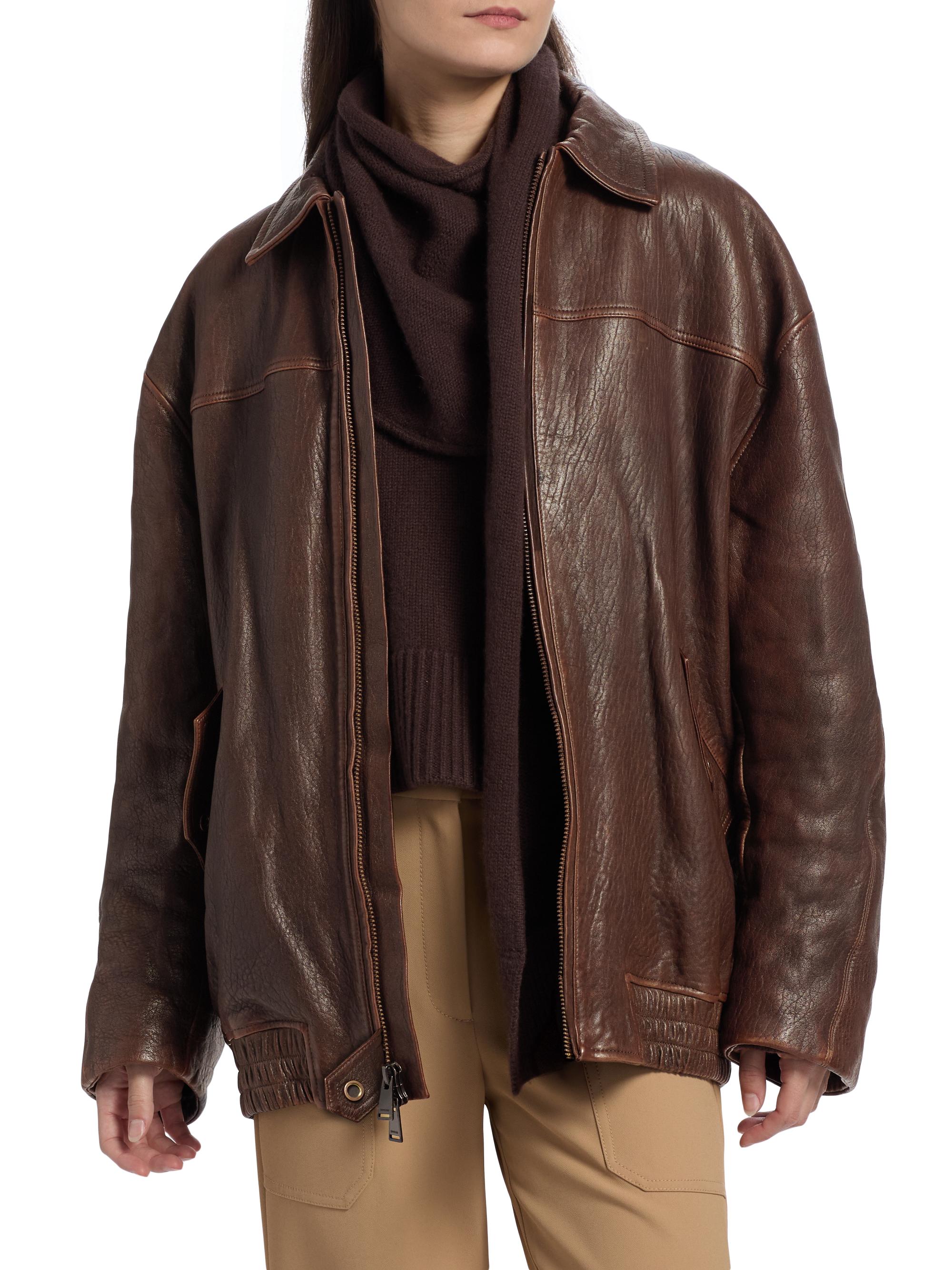 SIMKHAI Huntington Leather Oversized Jacket | Saks Fifth Avenue