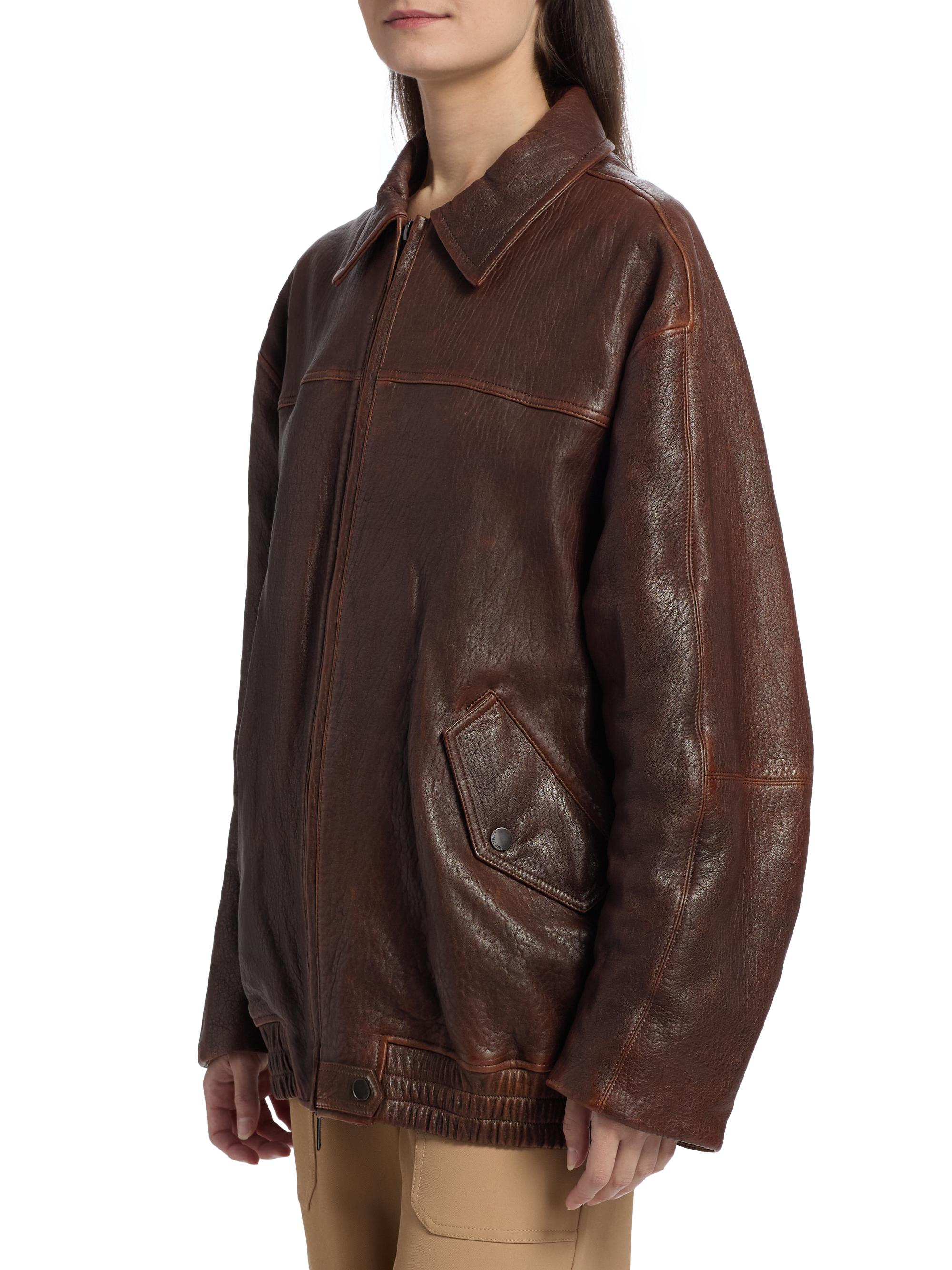 SIMKHAI Huntington Leather Oversized Jacket | Saks Fifth Avenue