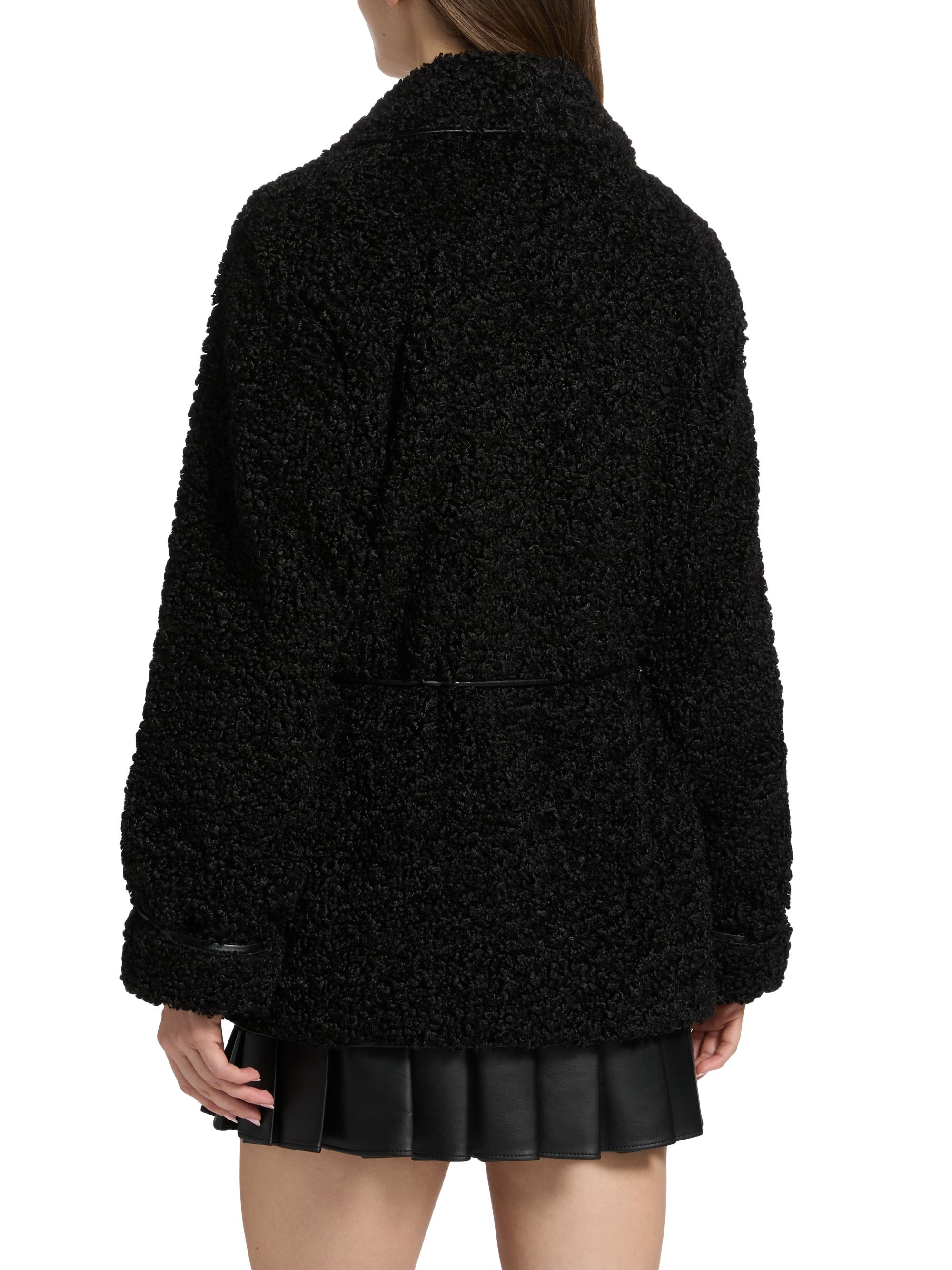 SIMKHAI Kimia Tie-Waist Faux Sherpa Jacket | Saks Fifth Avenue