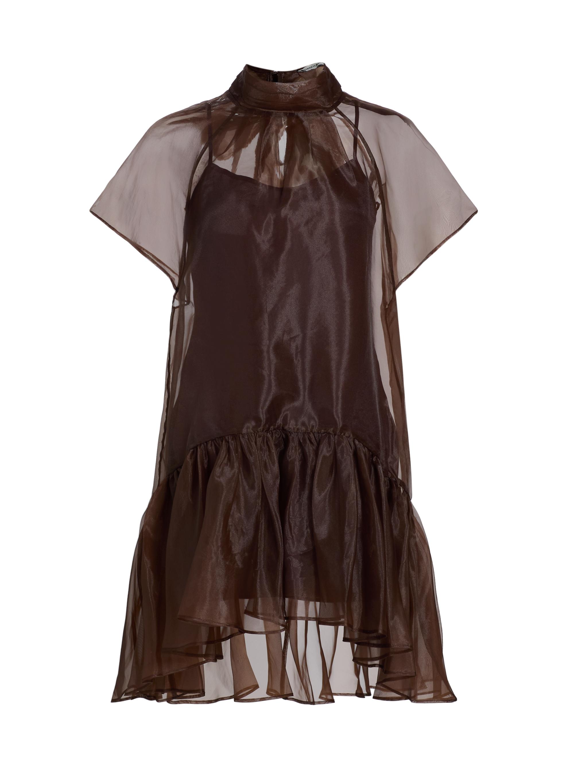 SIMKHAI Women's Beaux Tiered Minidress - Chocolate