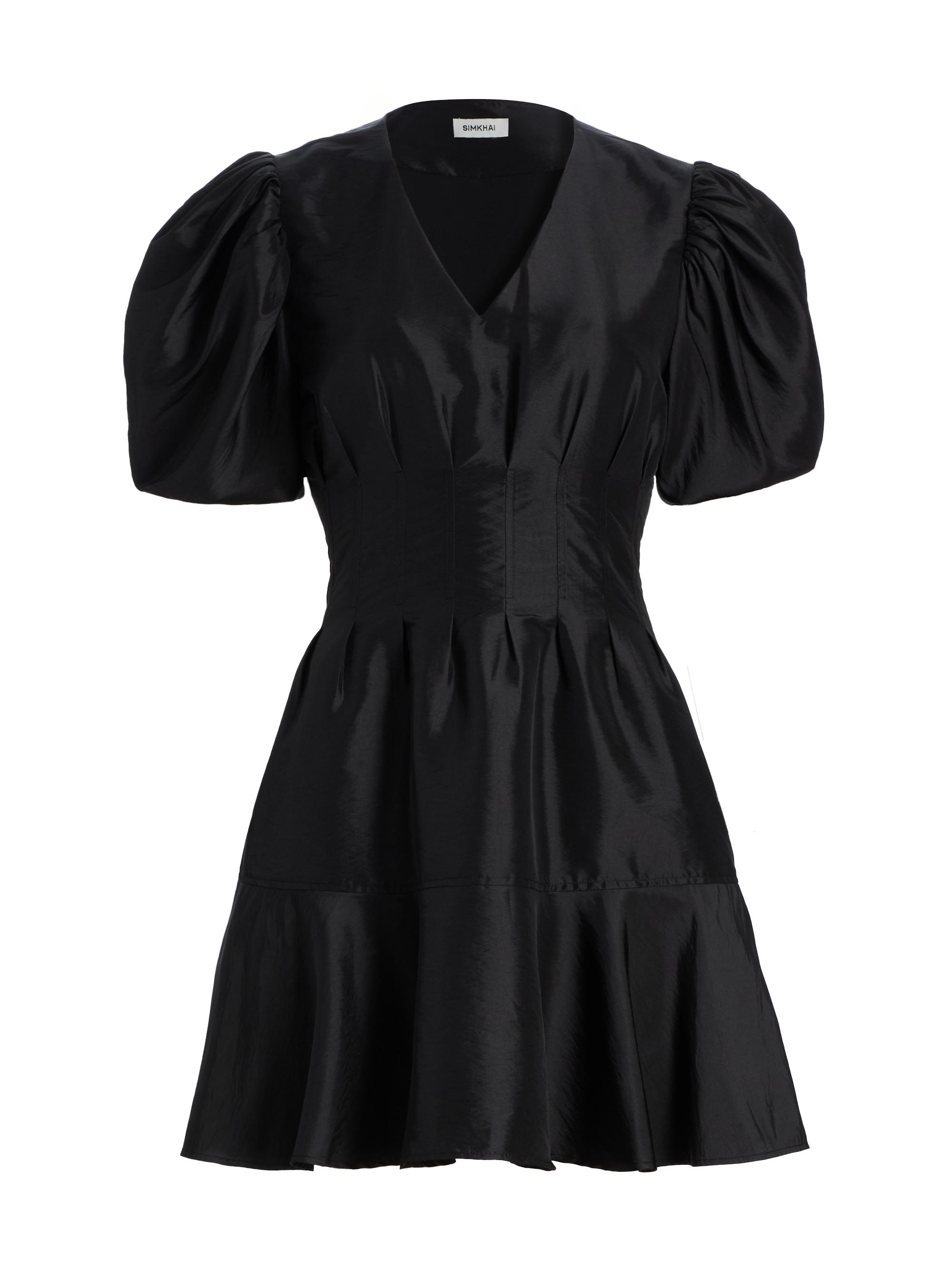 SIMKHAI Women's Edwina Taffeta Minidress - Black