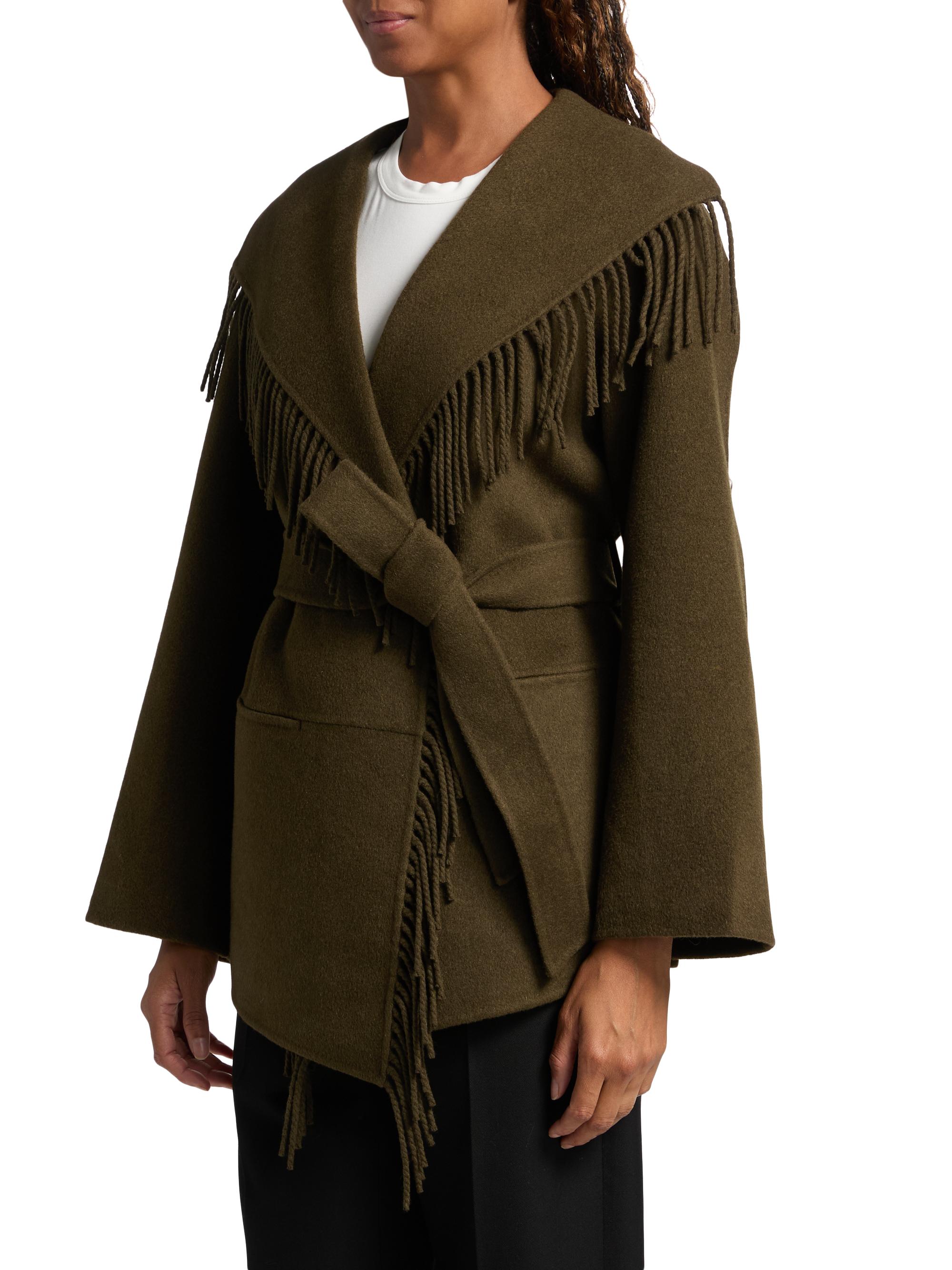 SIMKHAI Rowen Fringed Wool-Blend Jacket | Saks Fifth Avenue