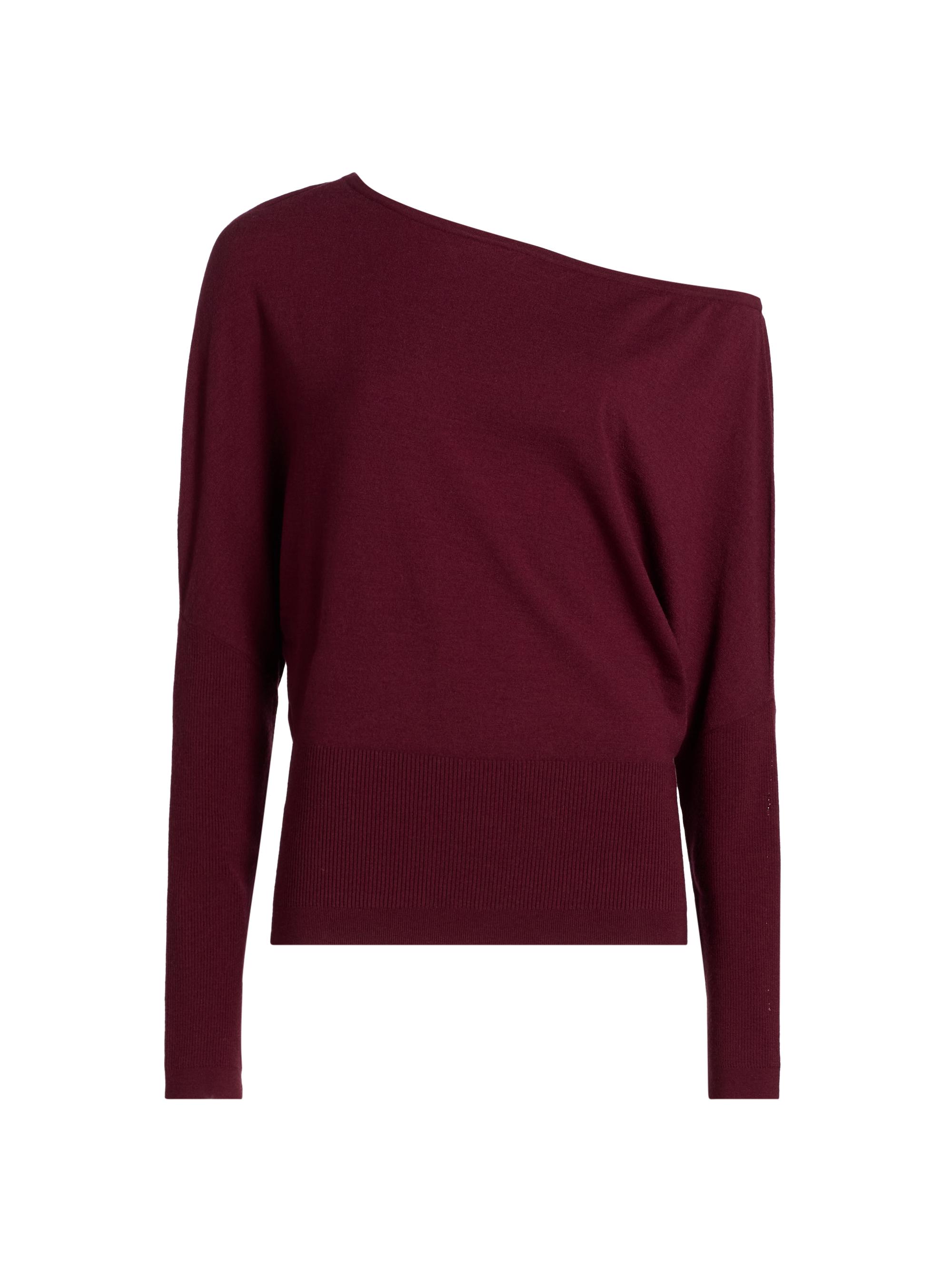 SIMKHAI Women's Lavina One-Shoulder Sweater - Cranberry