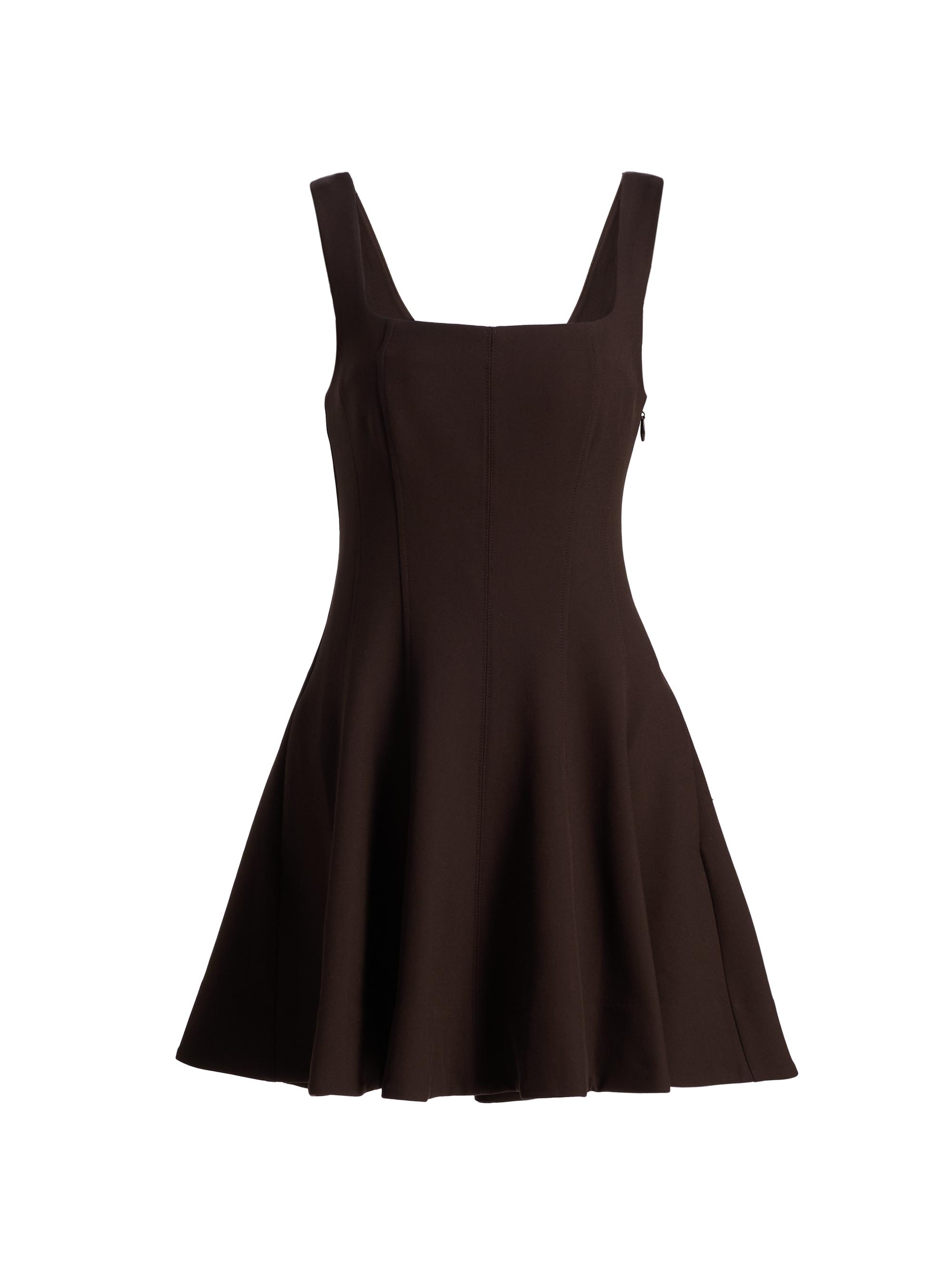 SIMKHAI Women's Bronte Fit & Flare Minidress - Chocolate