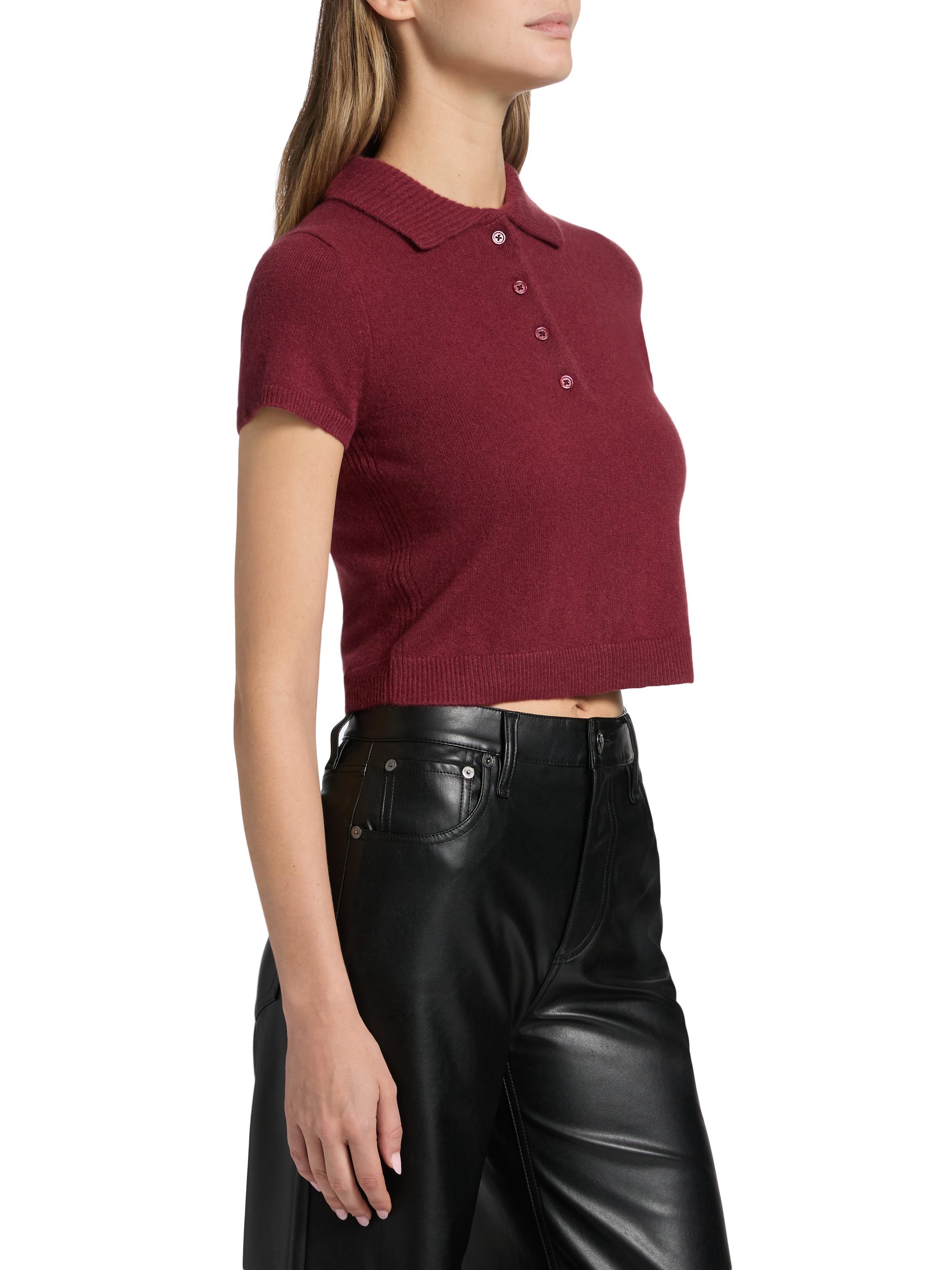 SIMKHAI Twila Cashmere Polo Shirt | Saks Fifth Avenue