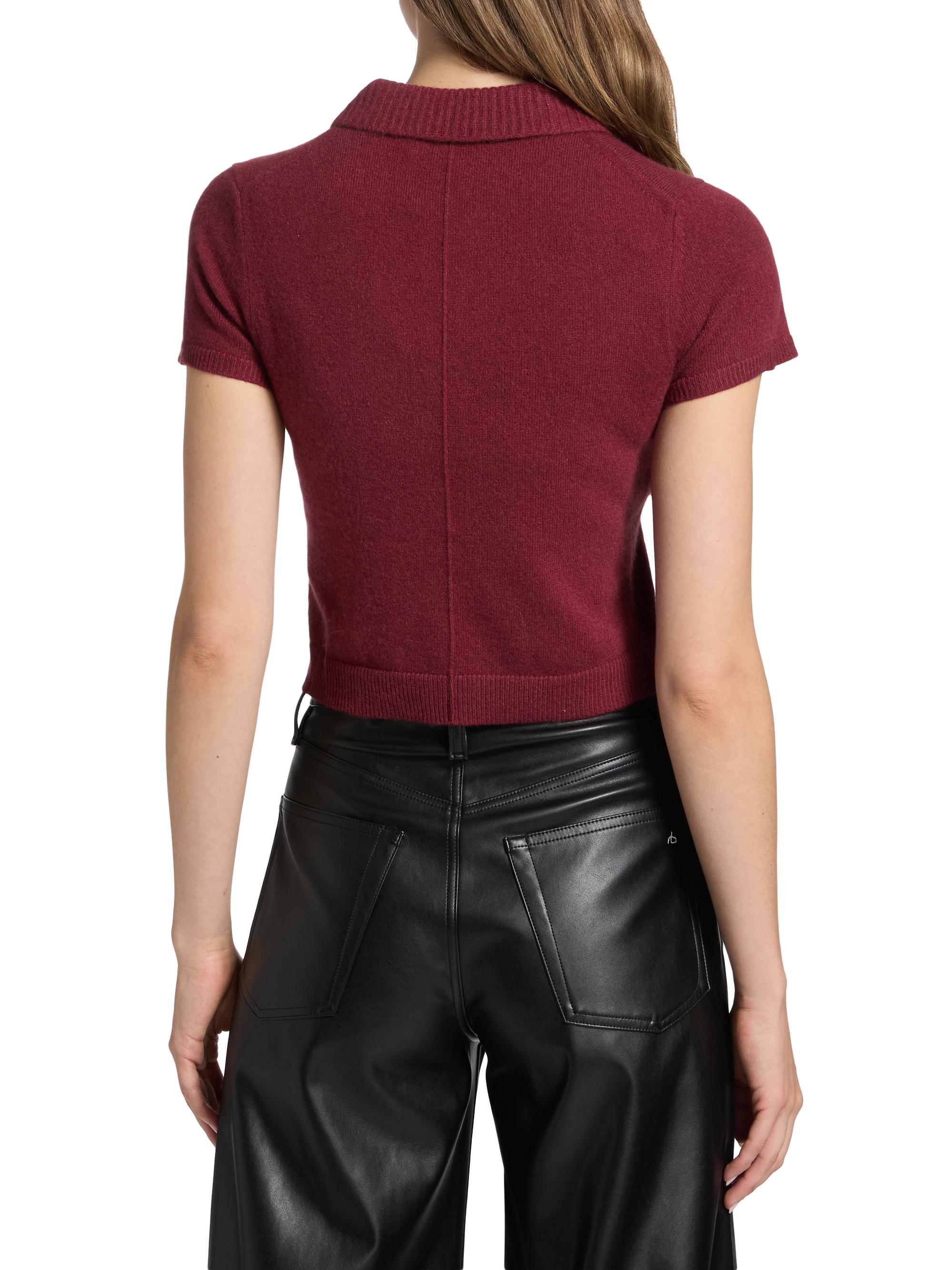 SIMKHAI Twila Cashmere Polo Shirt | Saks Fifth Avenue