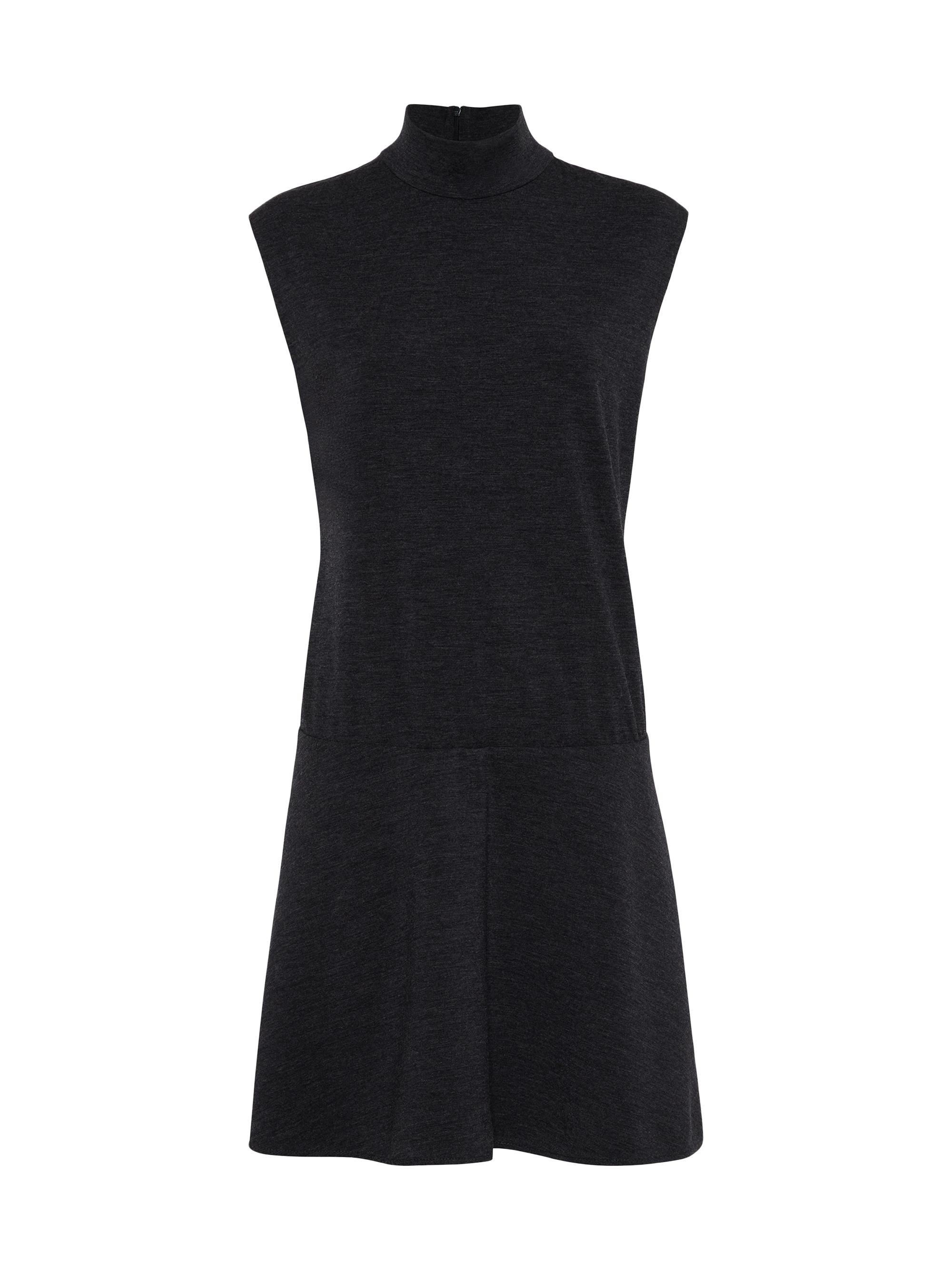Brunello Cucinelli Women's Stretch Virgin Wool Jersey Mini Dress - Anthracite