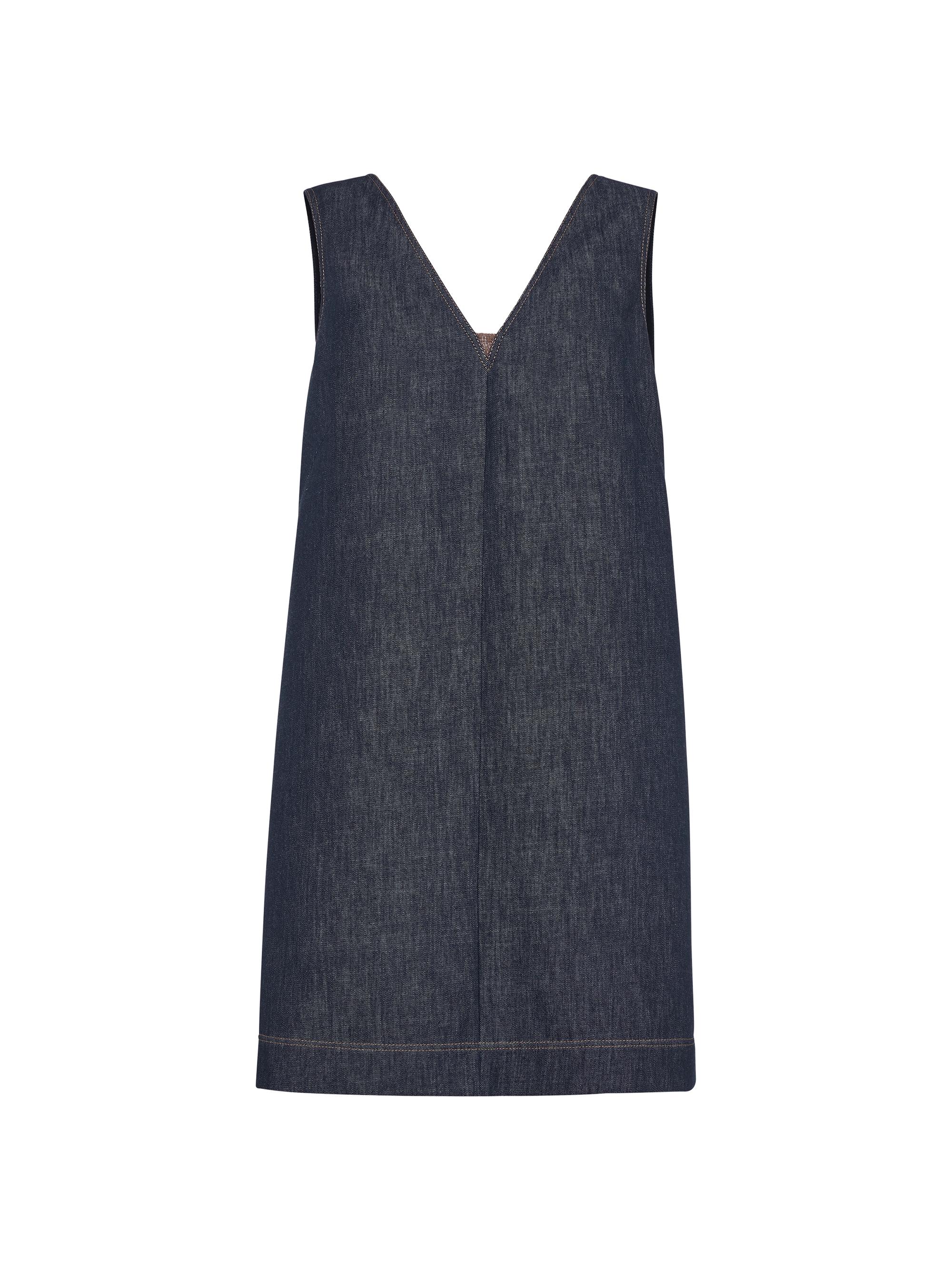 Brunello Cucinelli Women's Cotton Denim Effect Twill Mini Dress - Dark Denim