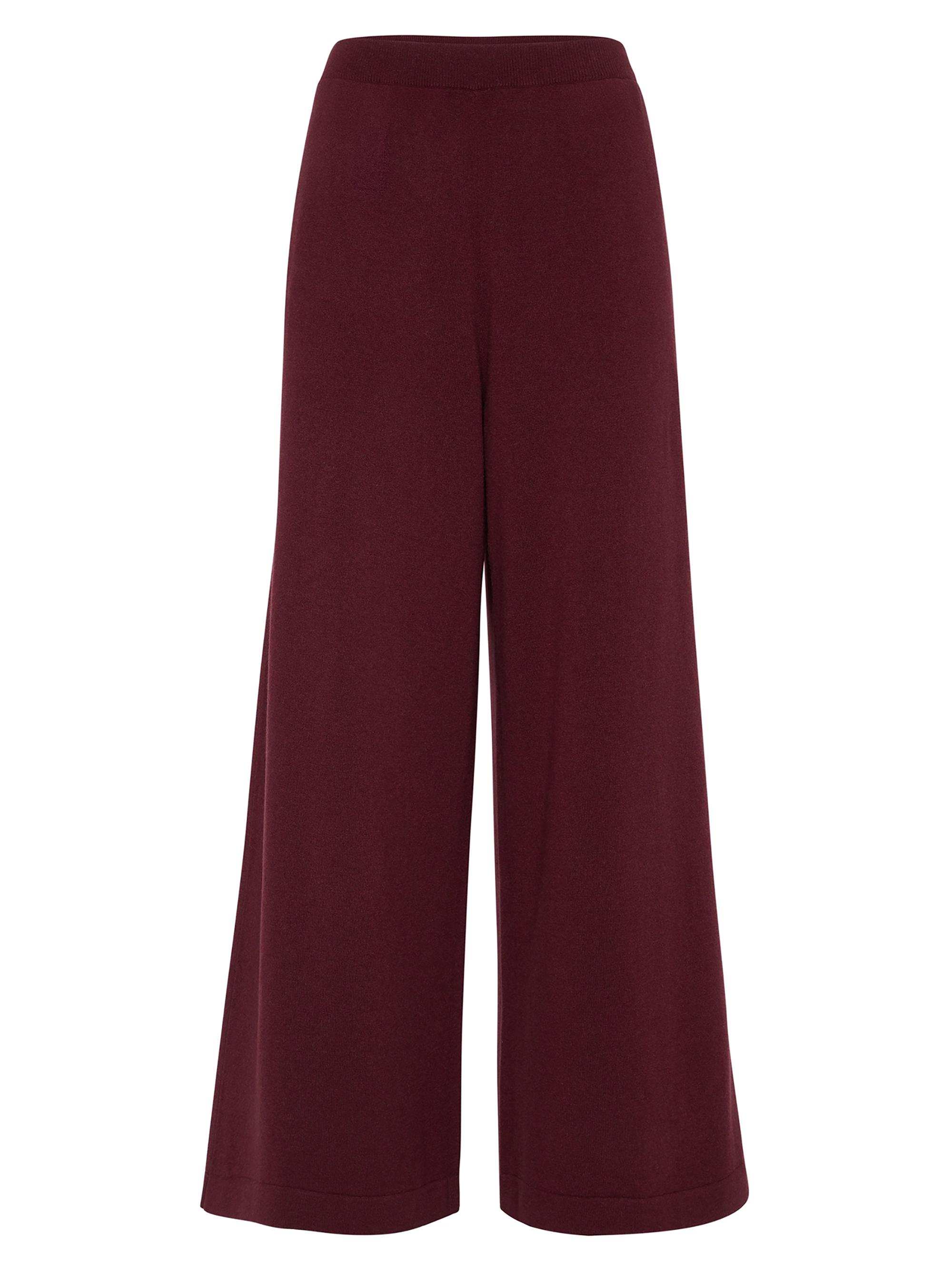 Brunello Cucinelli Women's Virgin Wool, Cashmere and Silk Knit Trousers - Amaranth Red