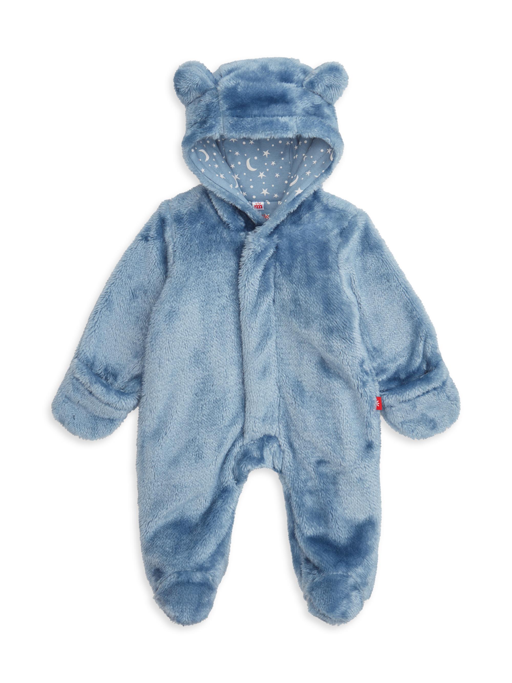 Magnetic Me Baby Boy's Winter Sky Minky Bear Footie - Winter 18 Months