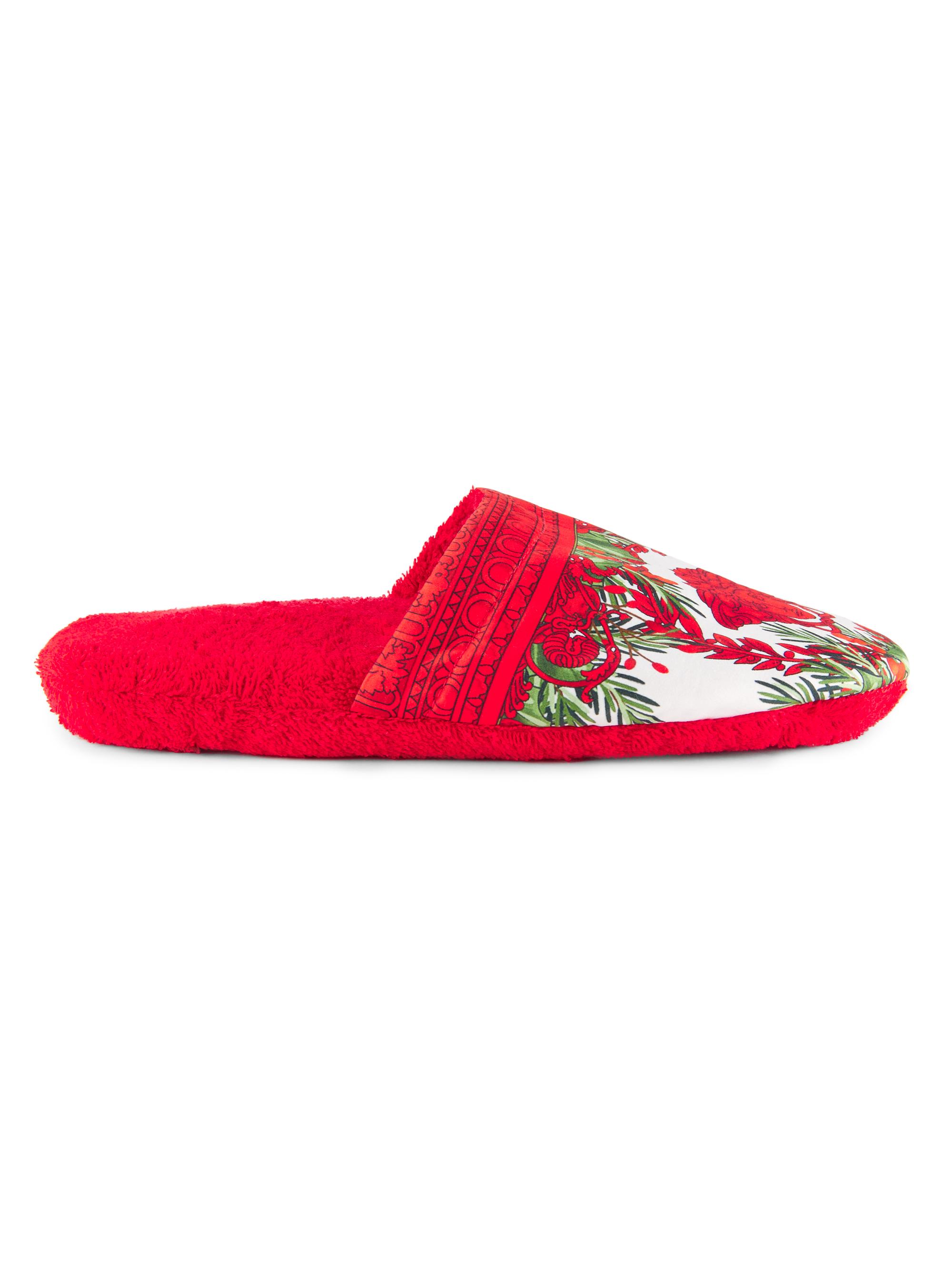 Versace Men's I Love Baroque Medusa Slippers - Red