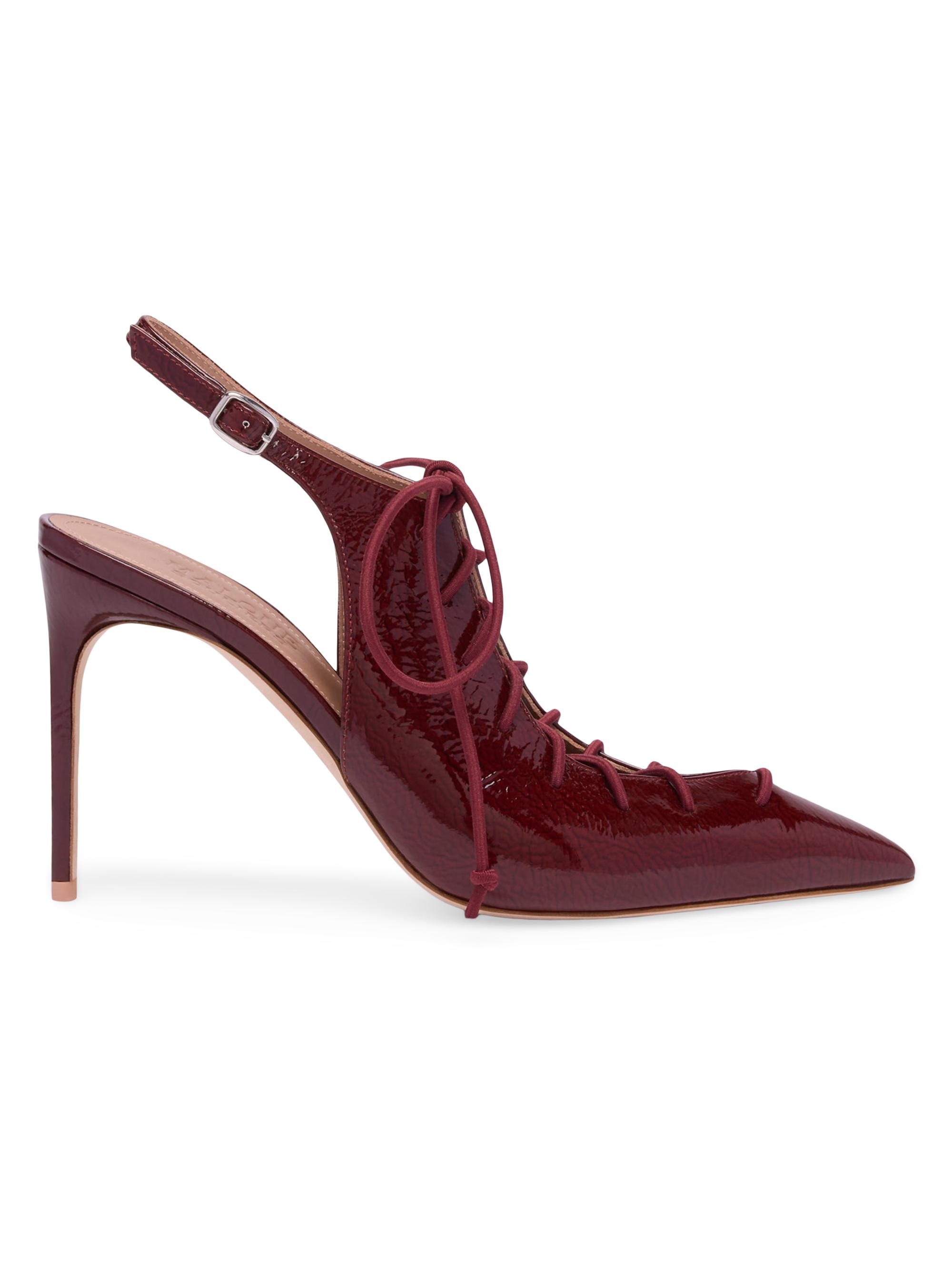 Malone Souliers Women's Alia 90MM Naplak Leather Slingback Pumps - Rosewood
