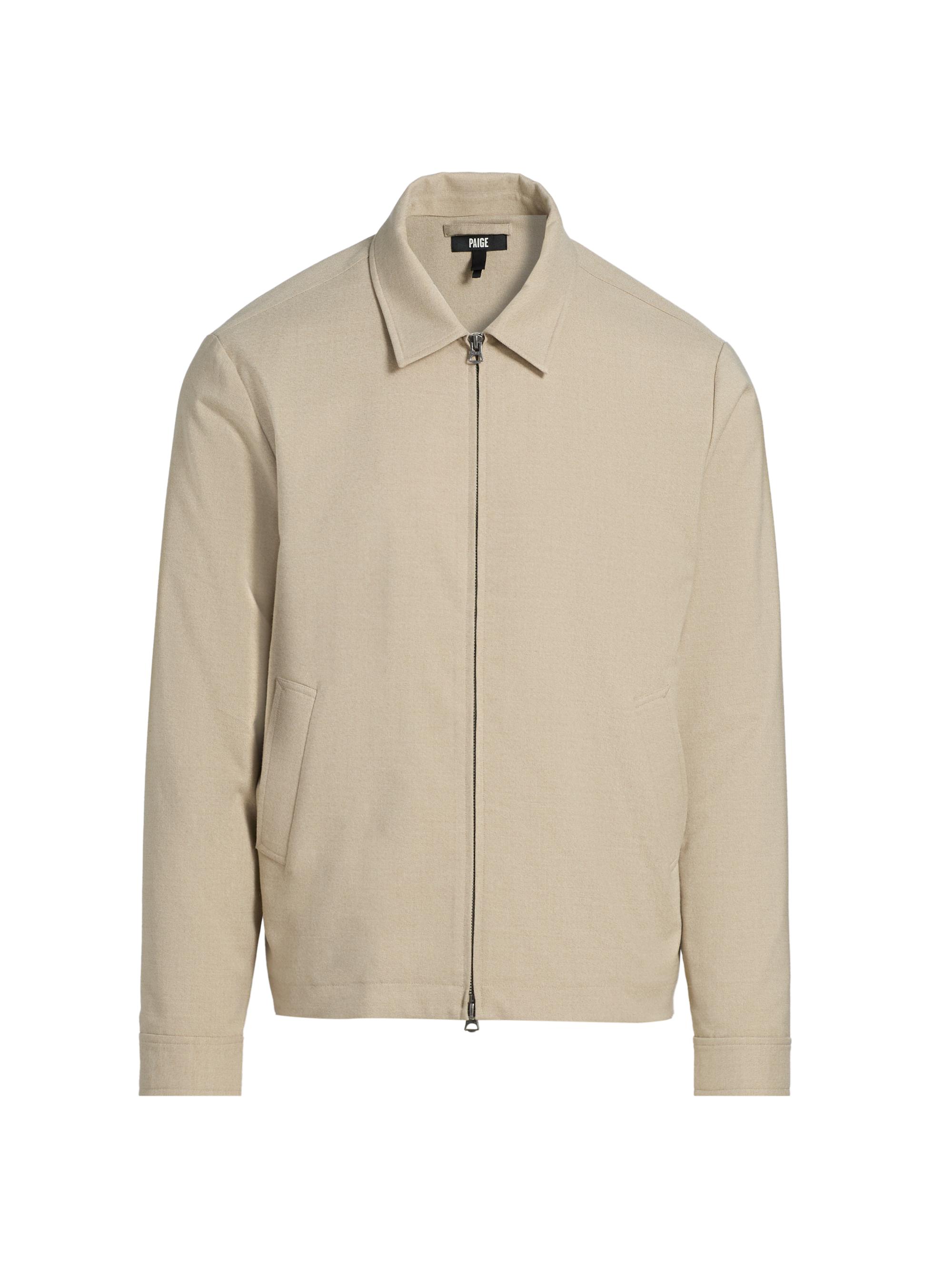 Paige Men's Harten Stretch-Twill Zip-Up Jacket - Natural Seedling